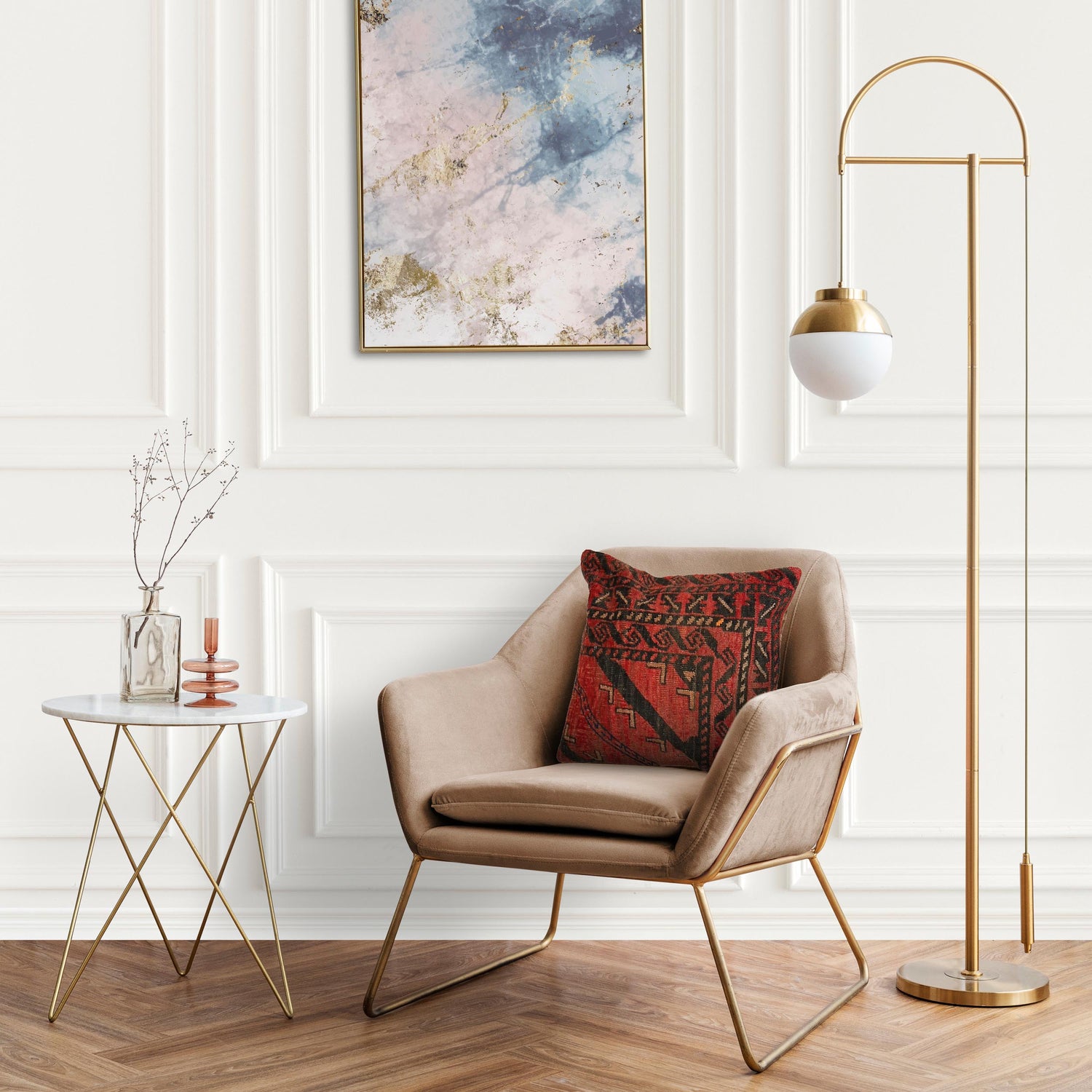 Handmade Carpet Cushion Cover 1' 7" x 1' 8" ft / 49 x 50 cm - No. 7176