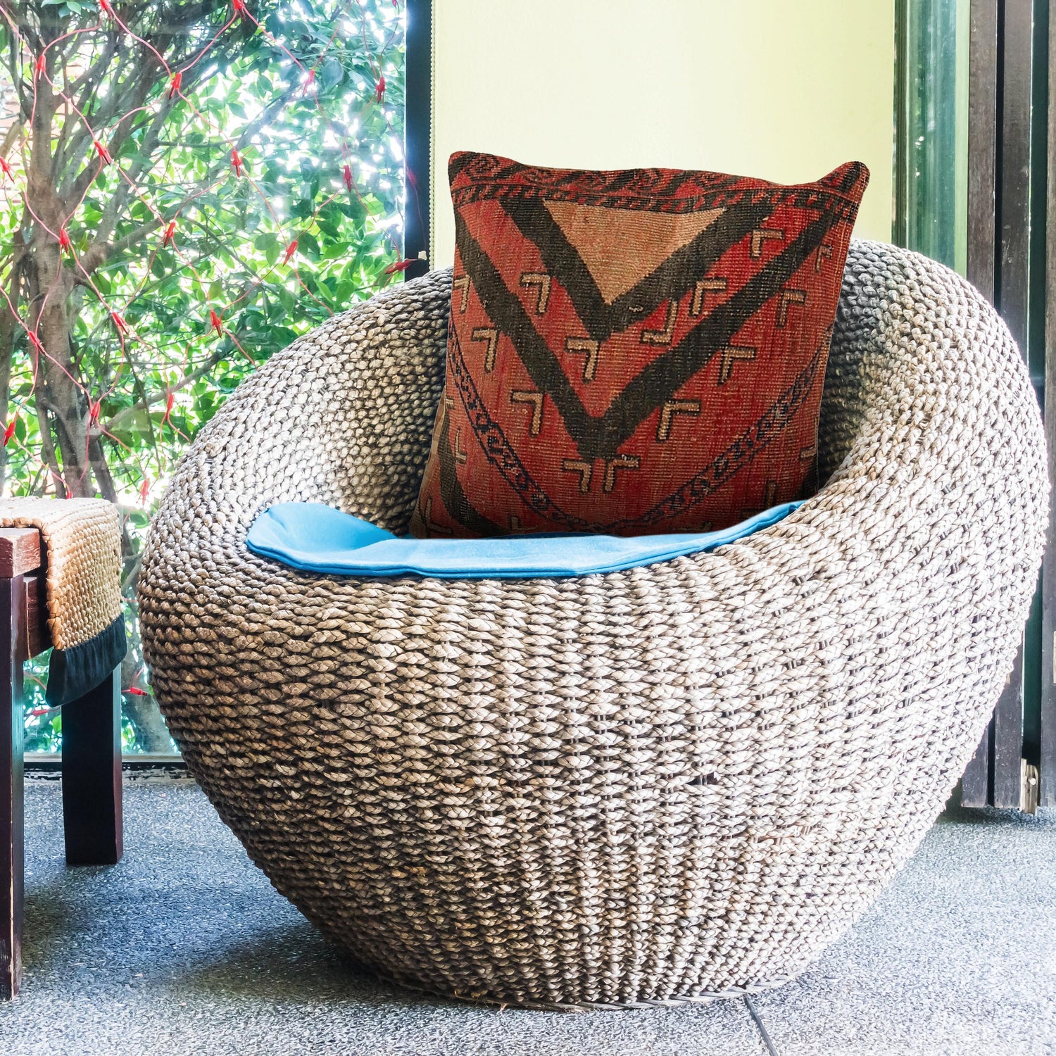 Square Pillow Cover 1' 7" x 1' 7" ft / 47 x 47 cm - No. 7187