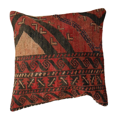 Hand Knotted Carpet Cushion 1' 7" x 1' 7" ft /49 x 49 cm - No. 7256