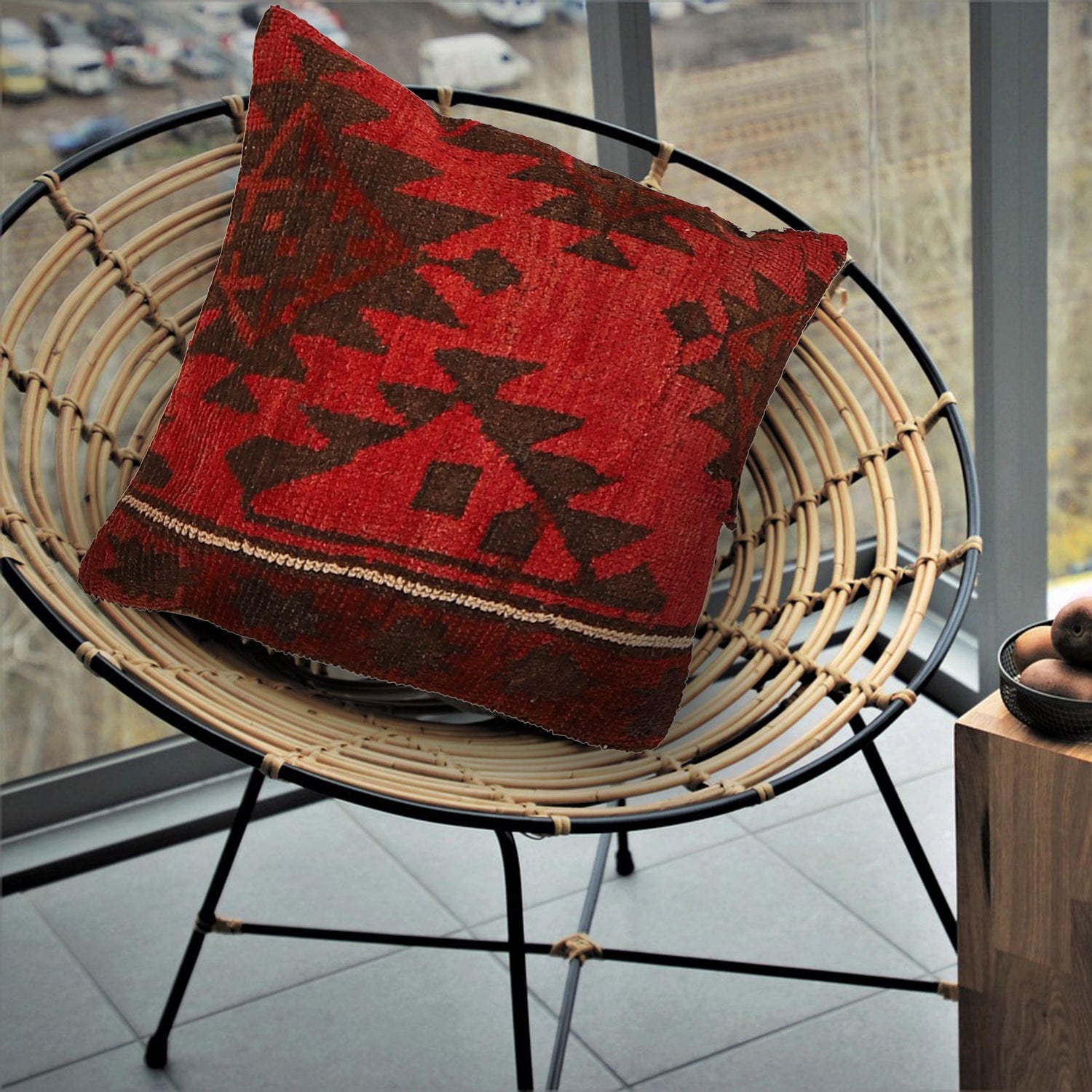 Balochi Cushion Cover 1' 7" x 1' 7" ft / 49 x 49 cm - No. 7265