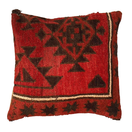Handmade Carpet Cushion Cover 1' 7" x 1' 8" ft / 48 x 50 cm - No. 7276