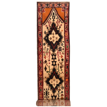 Hand-Knotted Afghan Baluchi Runner 2' 9" x 12' 6" ft / 84 x 382 cm - No. 7360