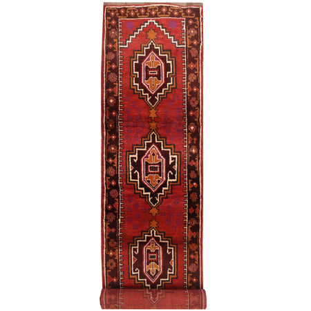 Hand-Knotted Afghan Baluchi Runner 2' 8" x 12' 6" ft / 81 x 380 cm - No. 7361