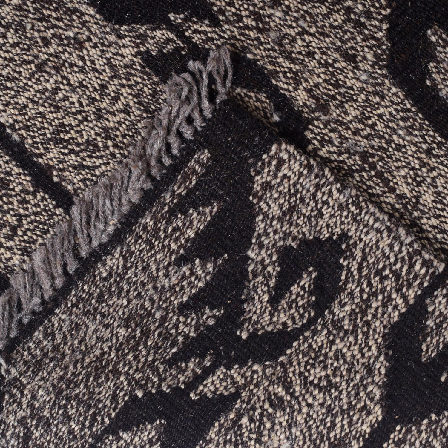 Moroccan Kilim Rug - Hand Knotted Boho Wool Carpet 5' 1" x 6' 11" ft / 156 x 210 cm - No. 7439