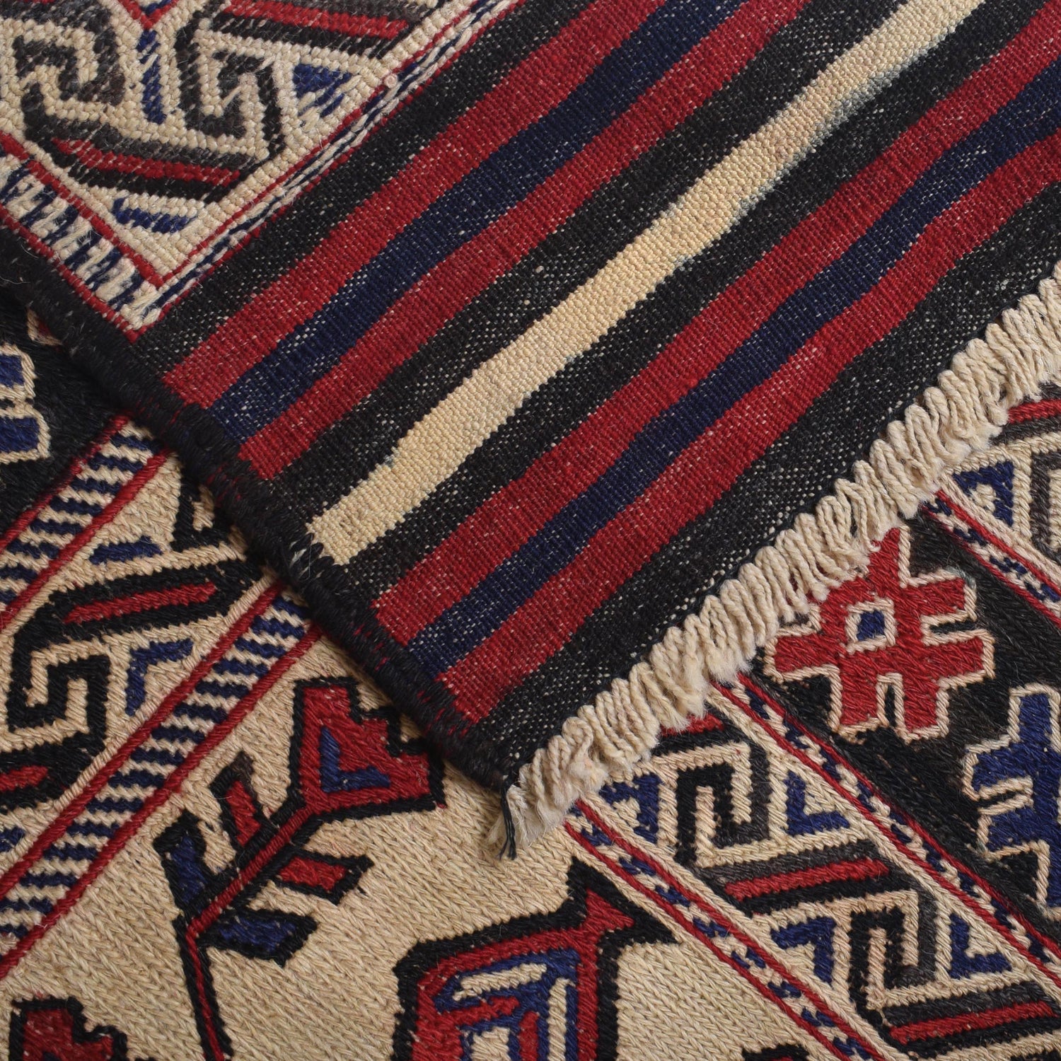 Handmade Flat Weave Kilim 6' 9" x 8' 10" ft / 206 x 270 cm - No. 7548