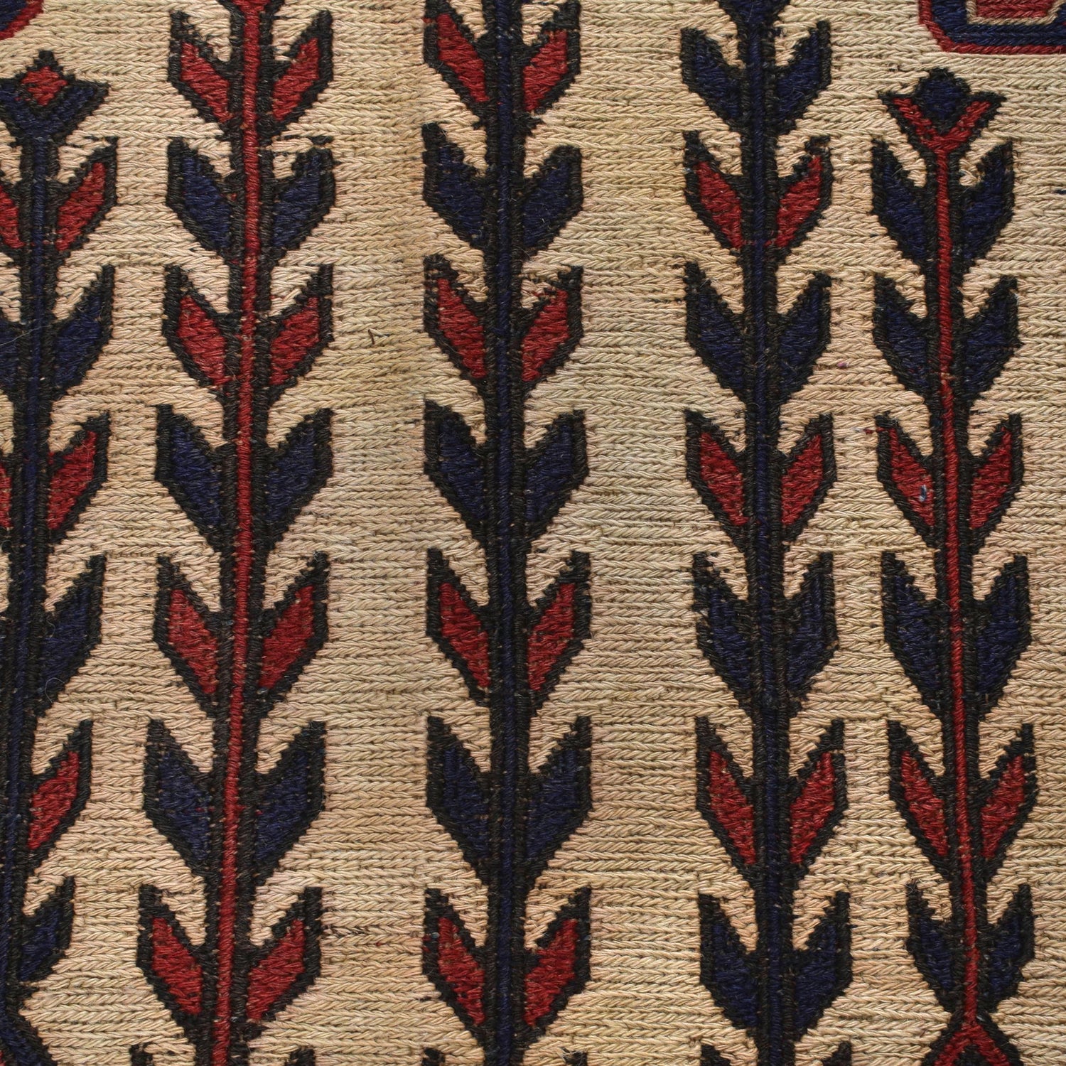 Afghan Saghari Kilim 6' 9" x 9' 3" ft / 206 x 281 cm - No. 7664