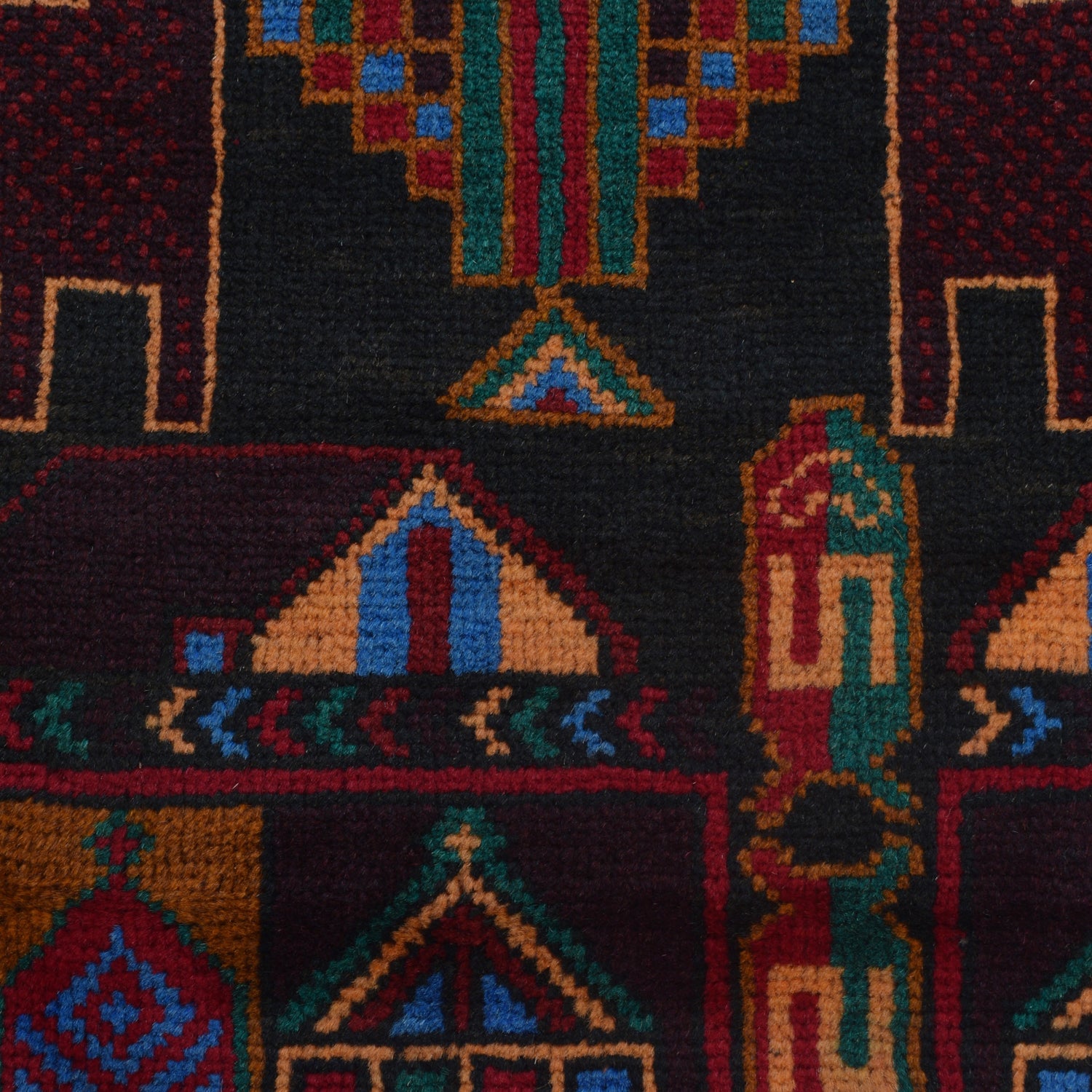 Handmade Pictorial Carpet 2' 11" x 4' 6" ft / 88 x 138 cm - No. 7938