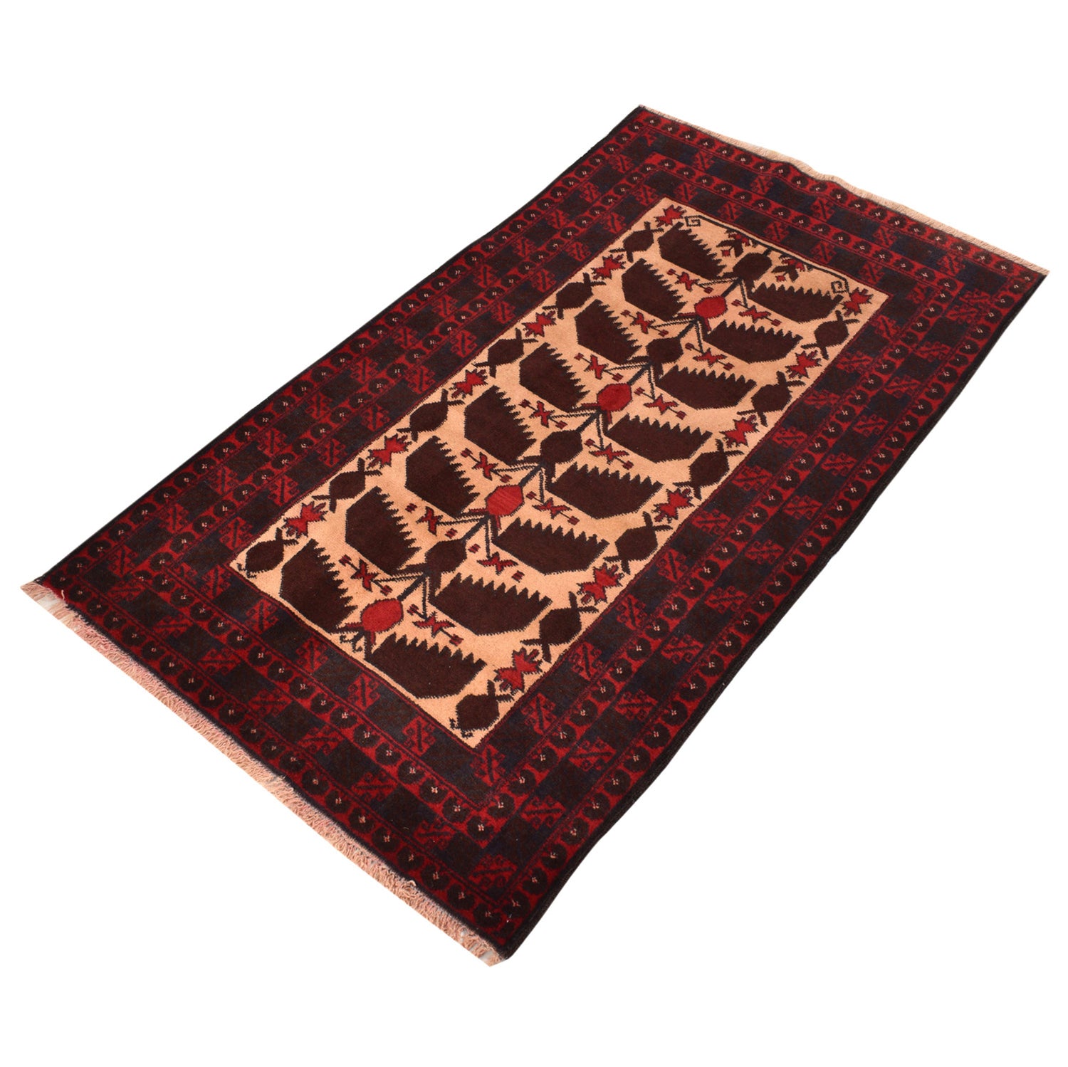 Baluch Small Size Rug 2' 8" x 4' 9" ft / 81 x 145 cm - No. 7955