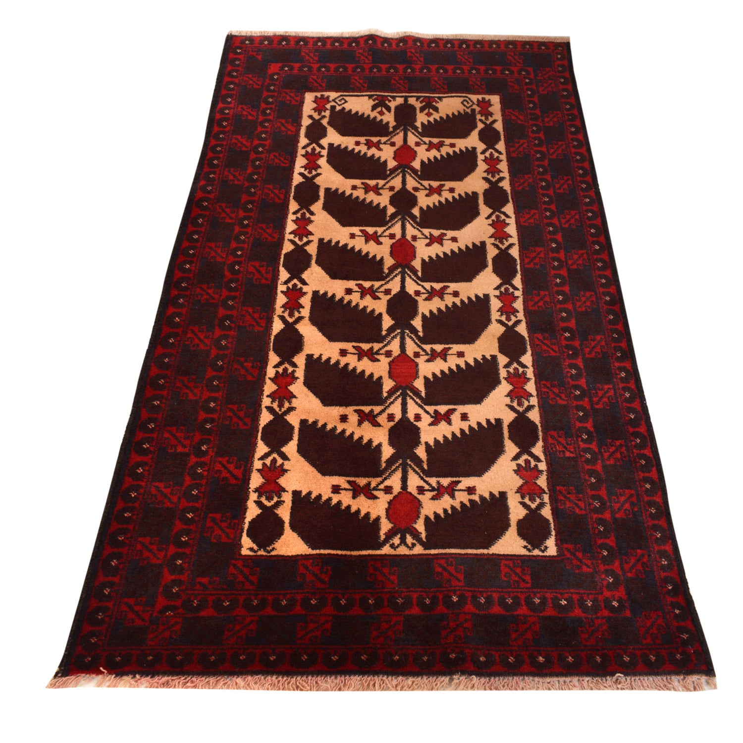 Baluch Small Size Rug 2' 8" x 4' 9" ft / 81 x 145 cm - No. 7955