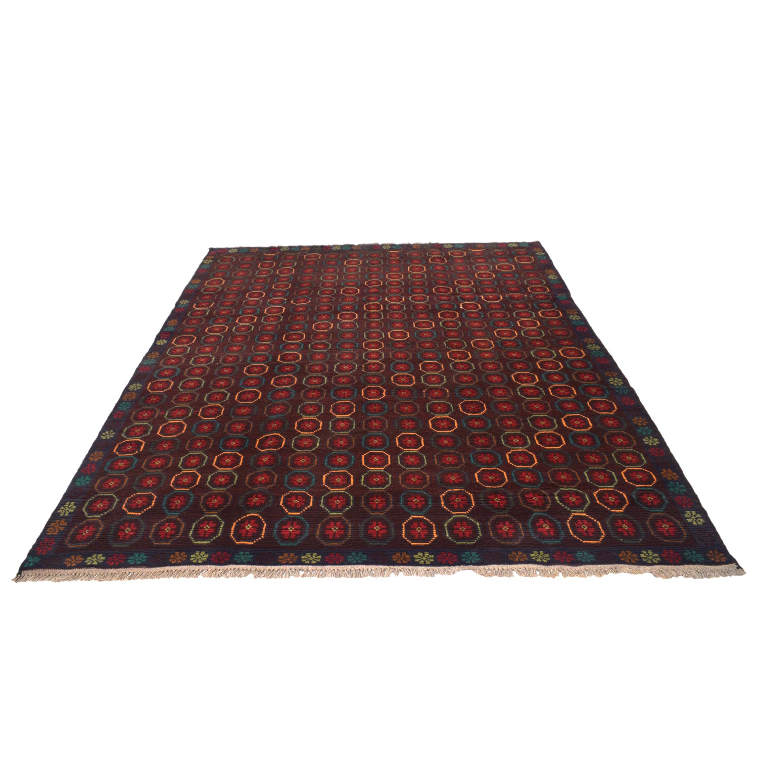 Handmade Kohistani Rug 6' 0" x 8' 2" ft / 183 x 250 cm - No. 8879