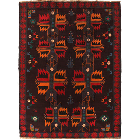 Handmade Kohistani Rug 5' 12" x 7' 9" ft / 182 x 235 cm - No. 8902