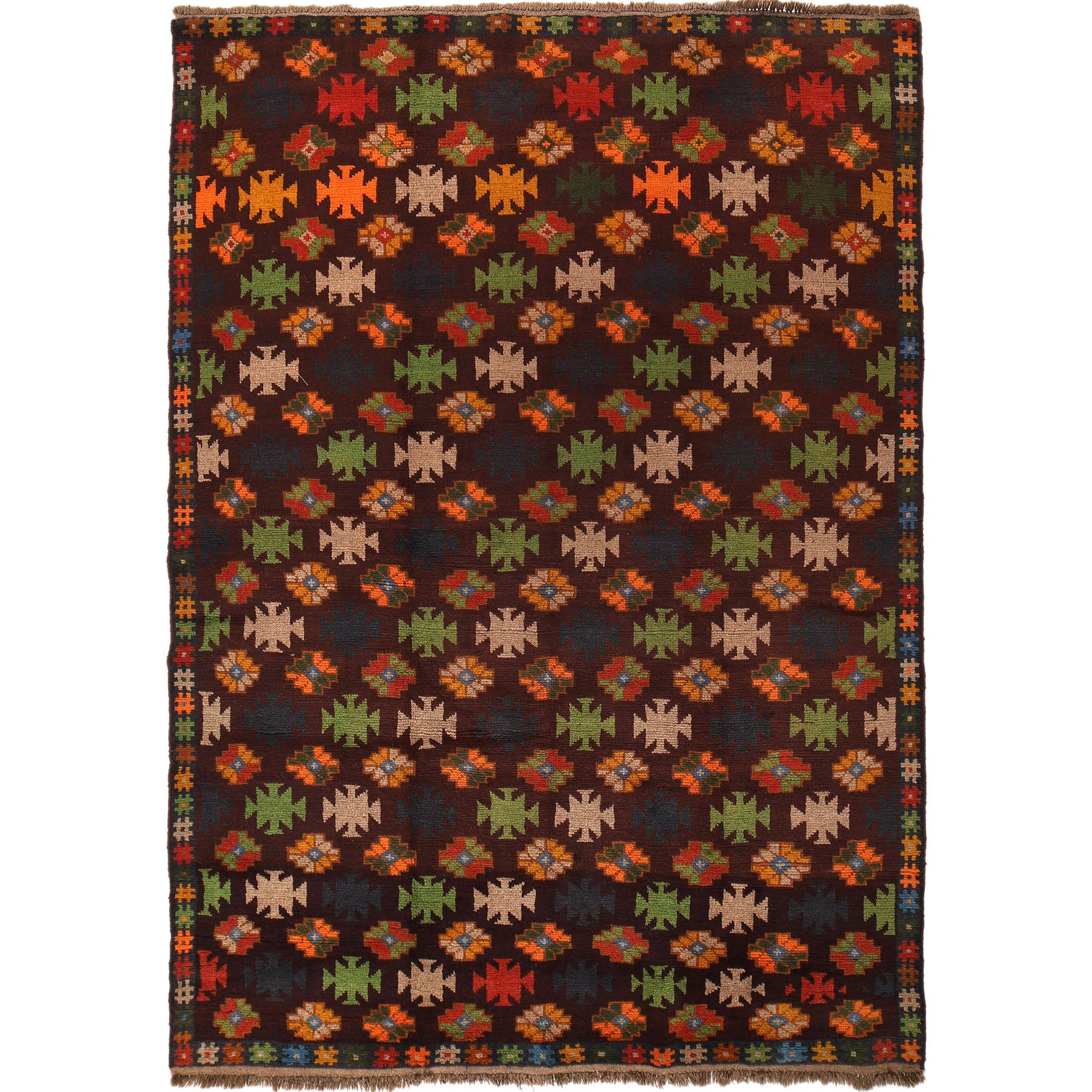 Handmade Kohistani Rug 5' 11" x 8' 4" ft / 180 x 255 cm - No. 8903