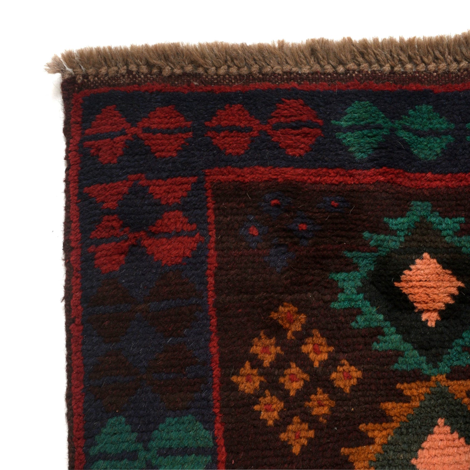 Hand Knotted Kohistani Area Rug 6' 0" x 8' 1" ft / 184 x 247 cm - No. 8912