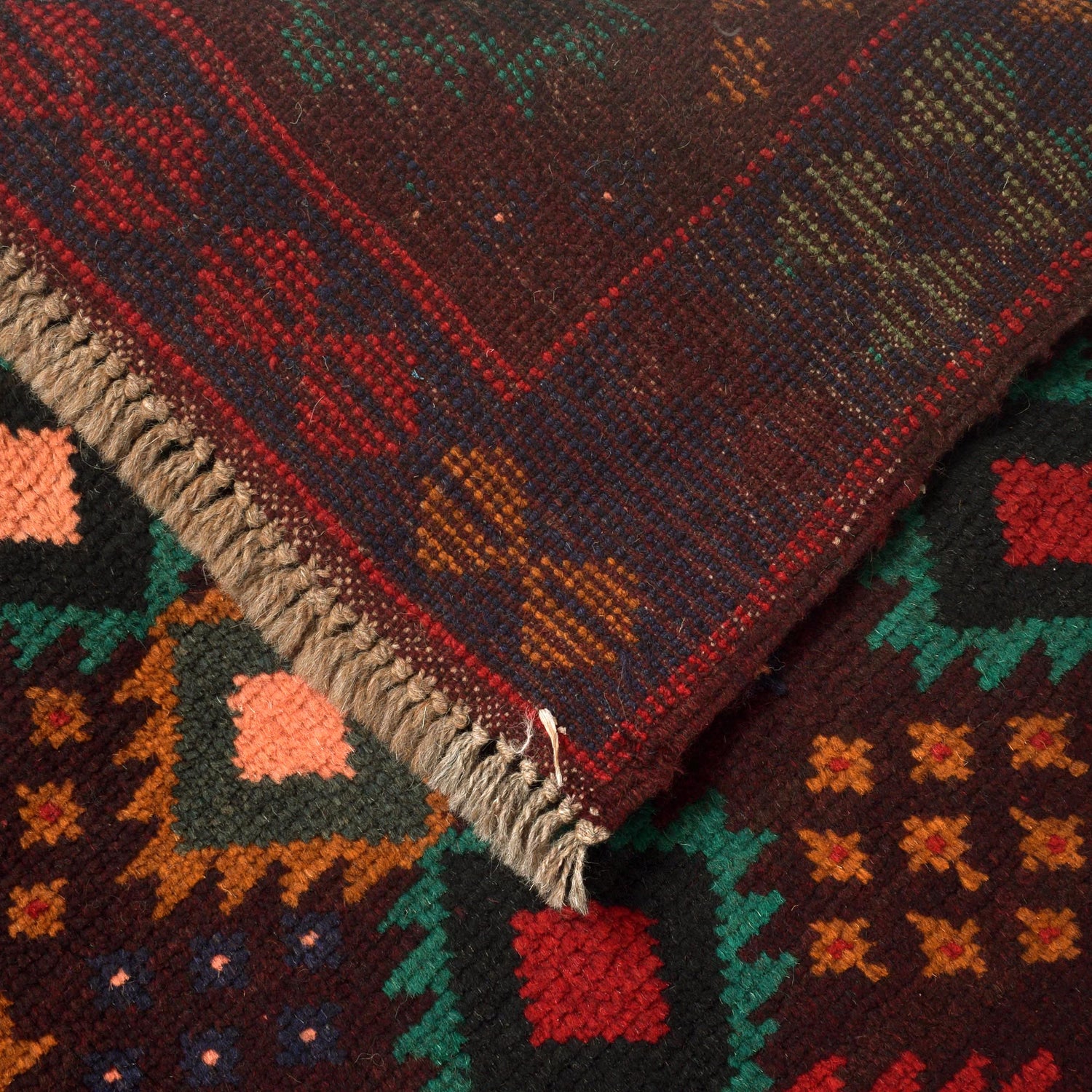 Hand Knotted Kohistani Area Rug 6' 0" x 8' 1" ft / 184 x 247 cm - No. 8912