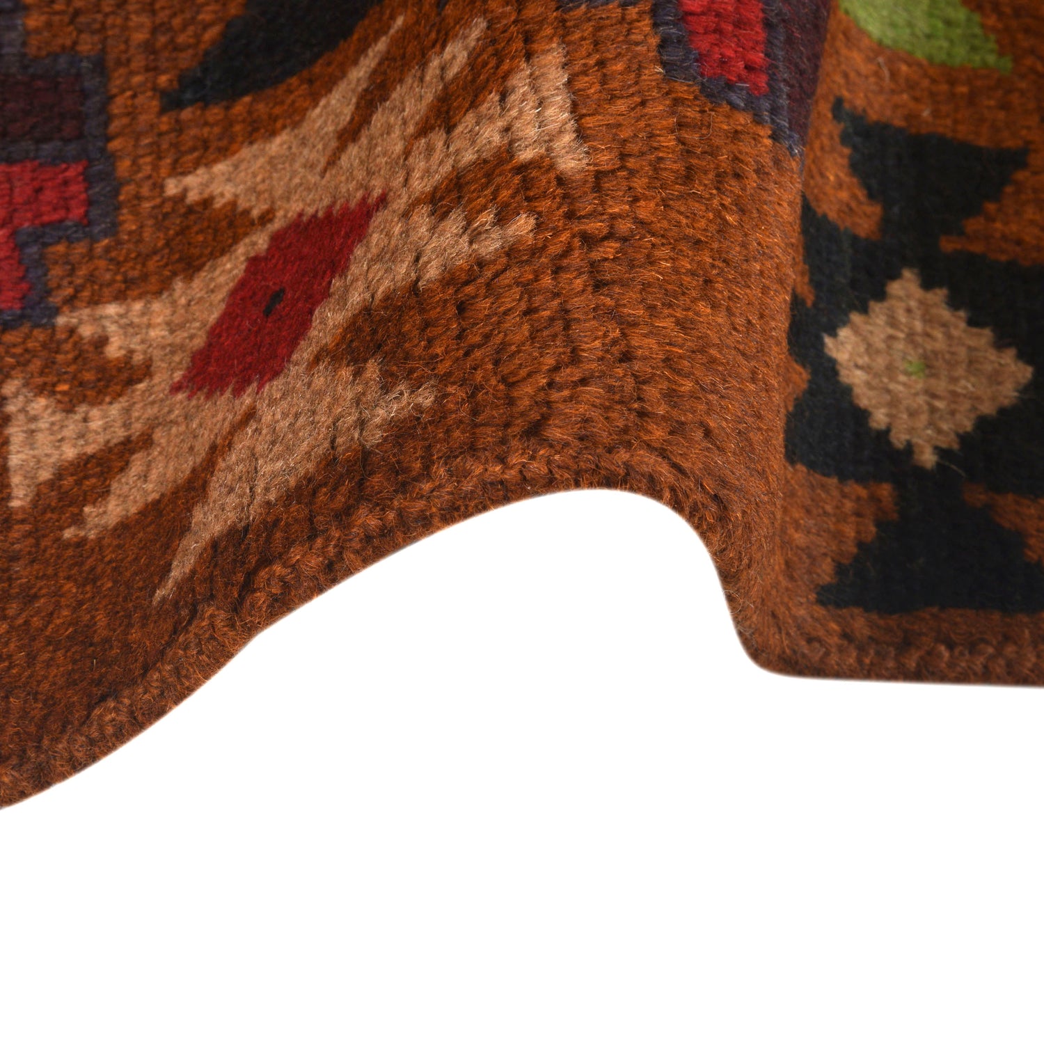 Hand Knotted Kohistani Area Rug 6' 0" x 7' 12" ft / 184 x 243 cm - No. 8915