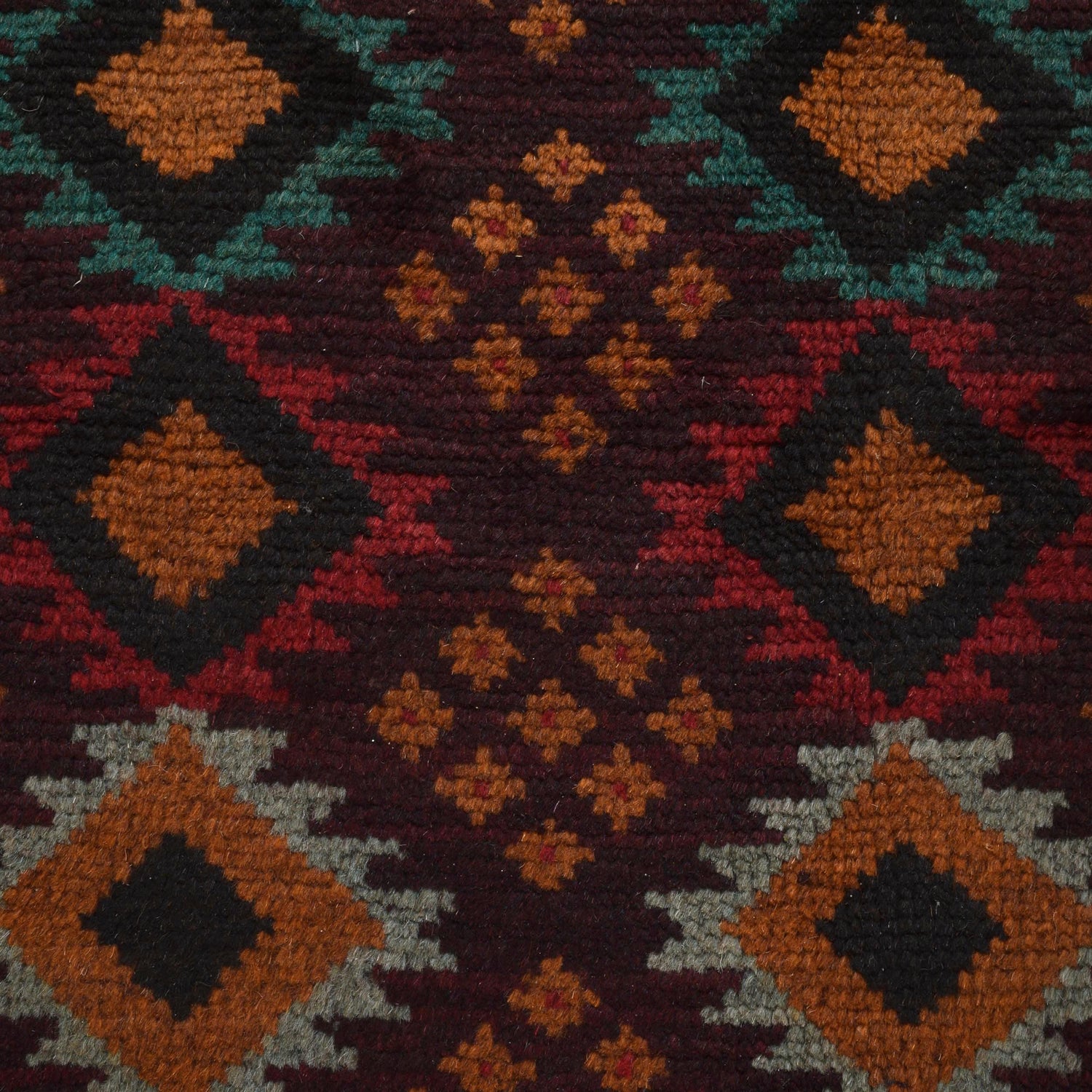 Hand Knotted Kohistani Area Rug 5' 10" x 7' 9" ft / 177 x 237 cm - No. 8918