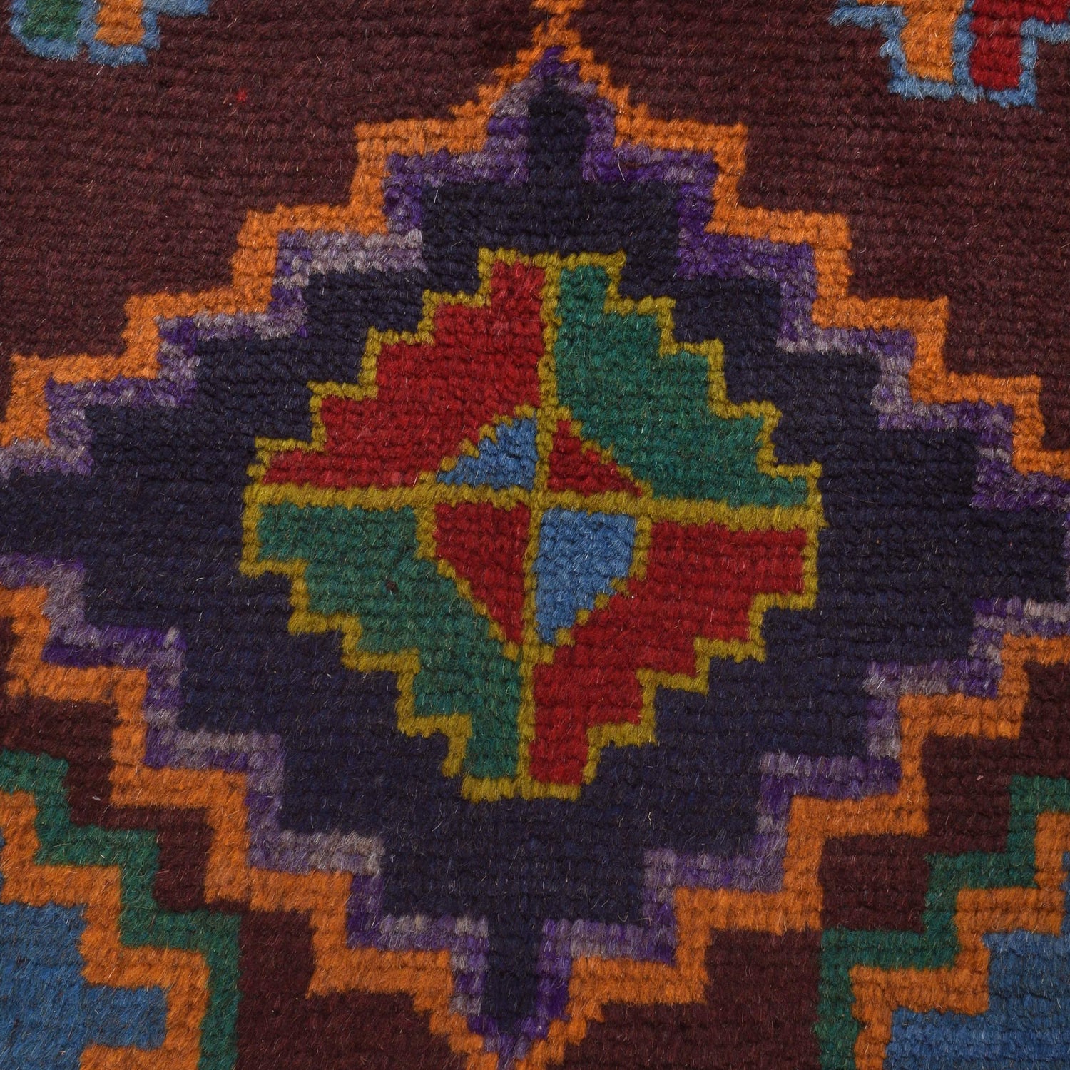 Hand Knotted Kohistani Area Rug 5' 9" x 7' 10" ft / 175 x 239 cm - No. 8925