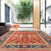 Red Color Heriz Design Rug 4' 0" x 5' 11" ft / 123 x 181 cm - No. 8960