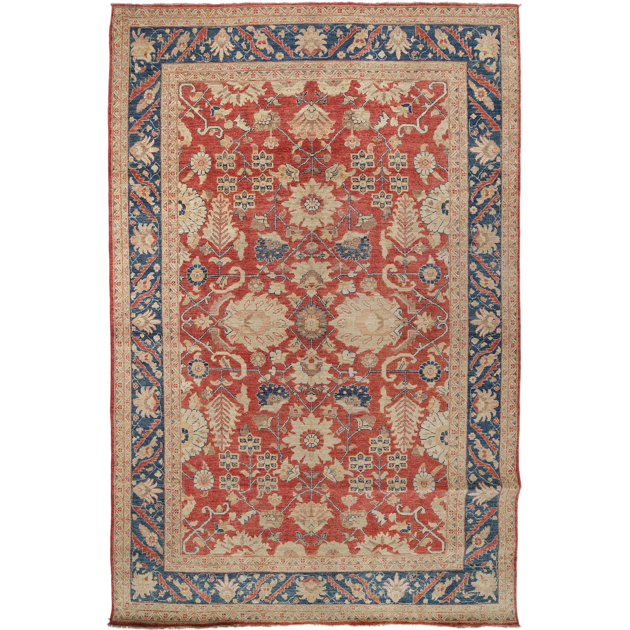 Hand Knotted Persian Heriz Area Rug 6' 5" x 9' 11" ft / 196 x 303 cm - No. 8963