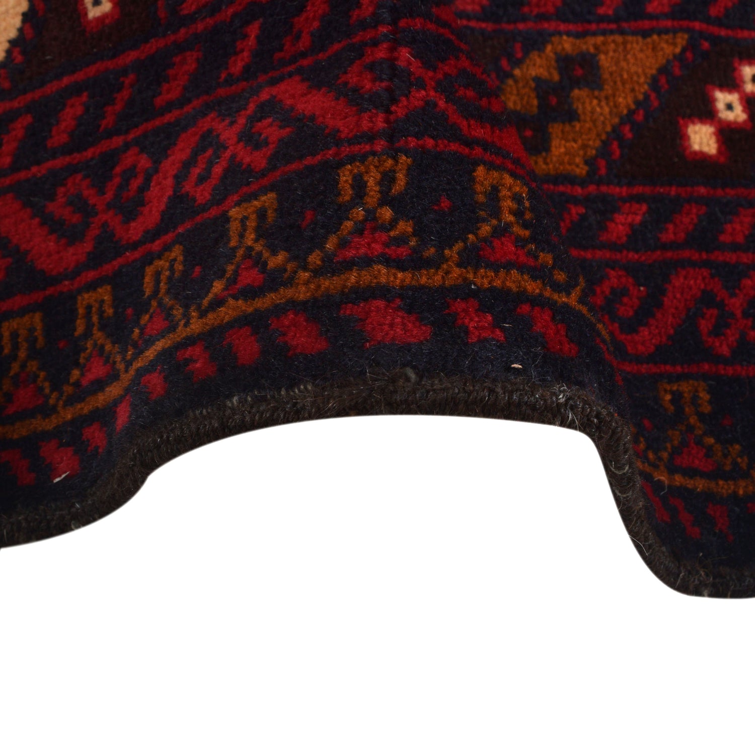 Deep Red Color Baluchi Carpet 6' 9" x 10' 4" ft / 206 x 314 cm - No. 8998