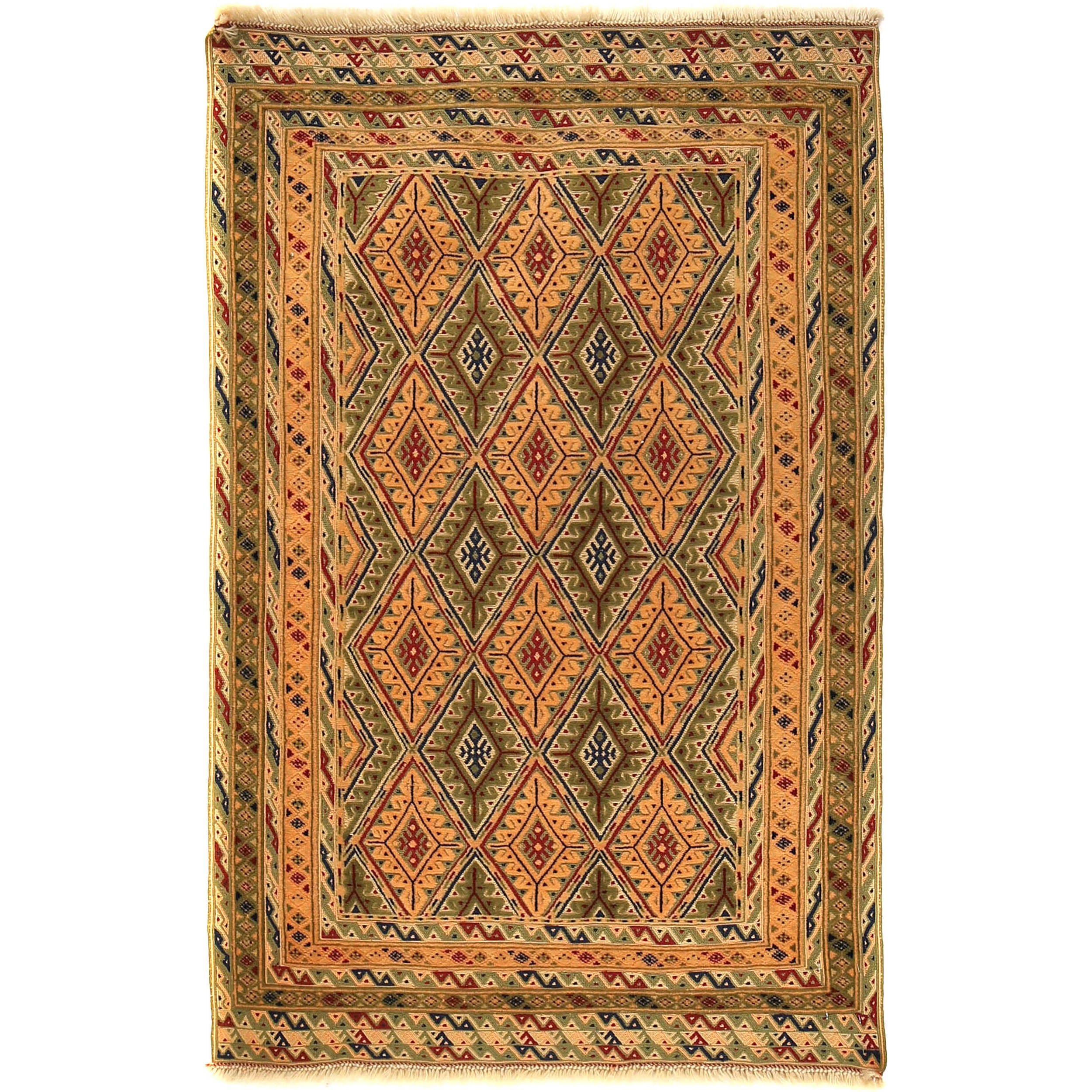 Handmade Nakhunak Kilim Rug 2' 9" x 4' 2" ft / 85 x 128 cm - No. 9014