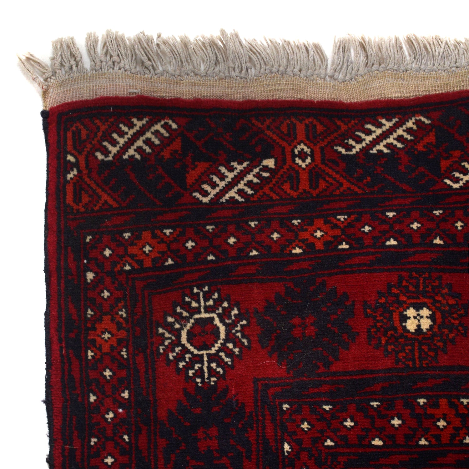 Hand Knotted Bokhara Carpet 4' 0" x 6' 4" ft / 123 x 192 cm - No. 9033