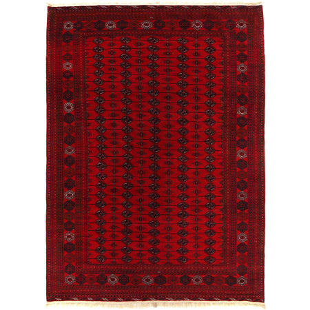 Red Bokhara Rug 7' 1" x 9' 5" ft / 217 x 286 cm - No. 9049