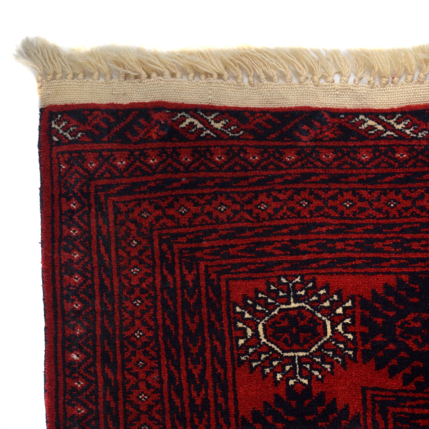 Red Bokhara Rug 7' 1" x 9' 5" ft / 217 x 286 cm - No. 9049