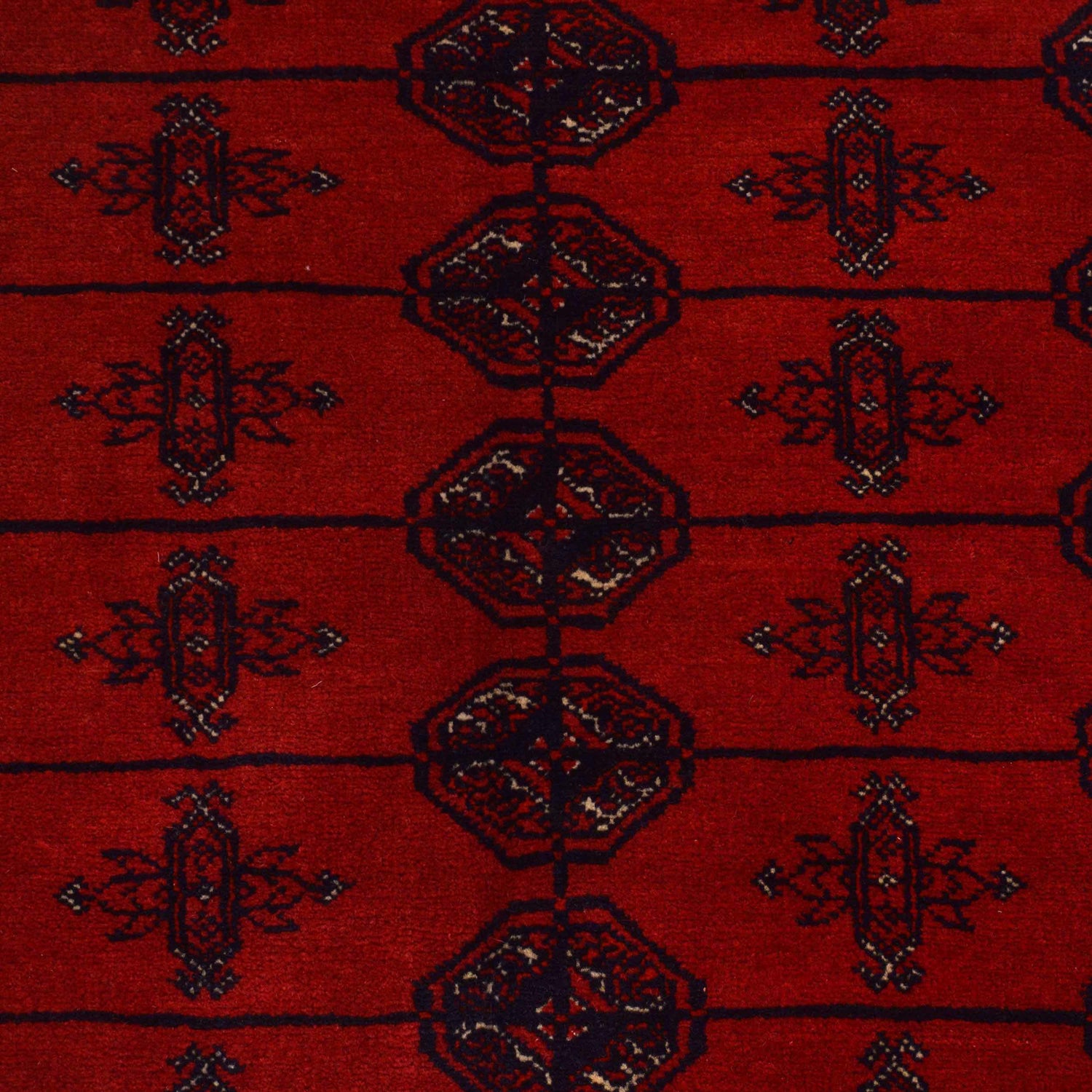 Red Bokhara Rug 7' 1" x 9' 5" ft / 217 x 286 cm - No. 9049