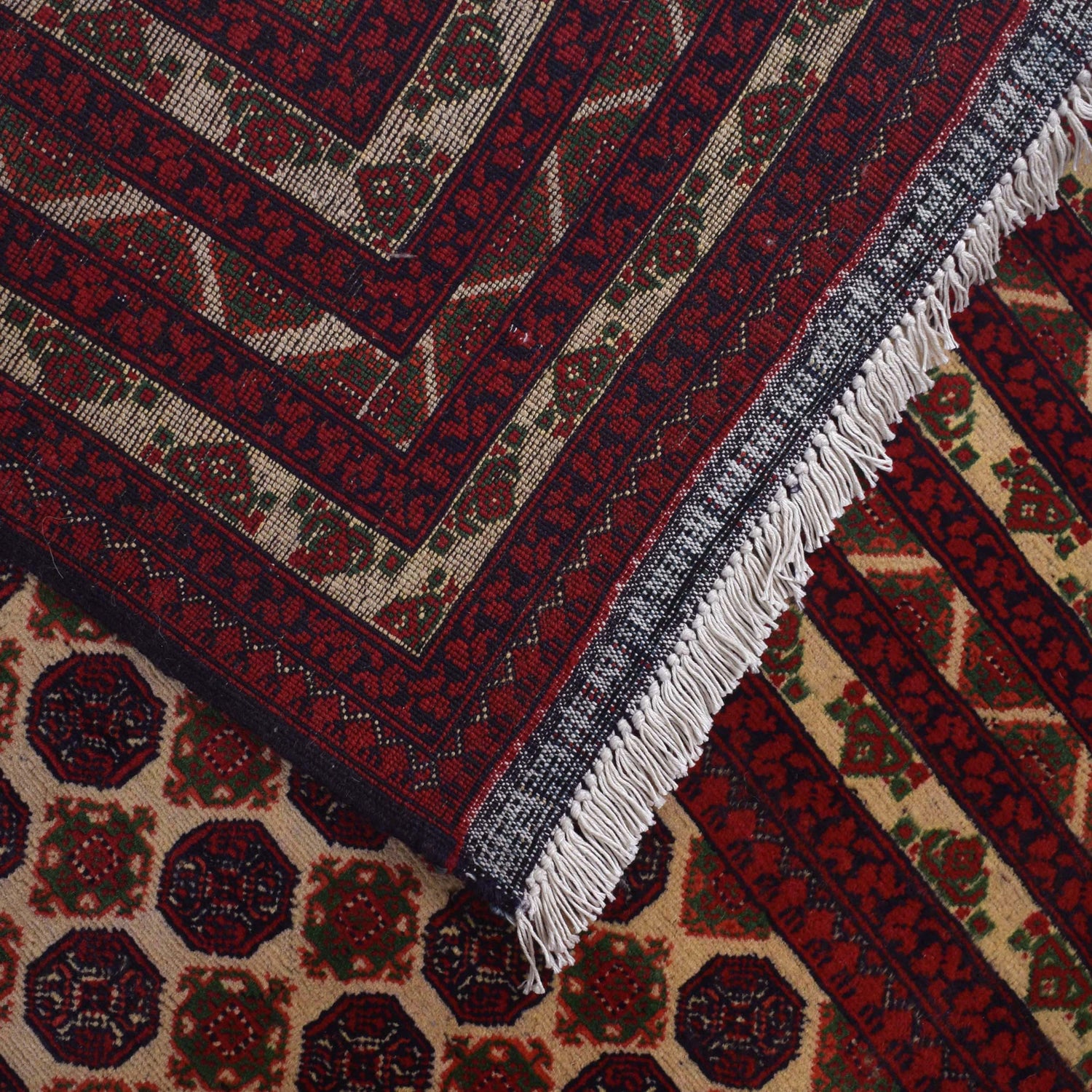 Beige Color Khoja Roshnai Area Rug 6' 5" x 9' 7" ft / 196 x 291 cm - No. 9050