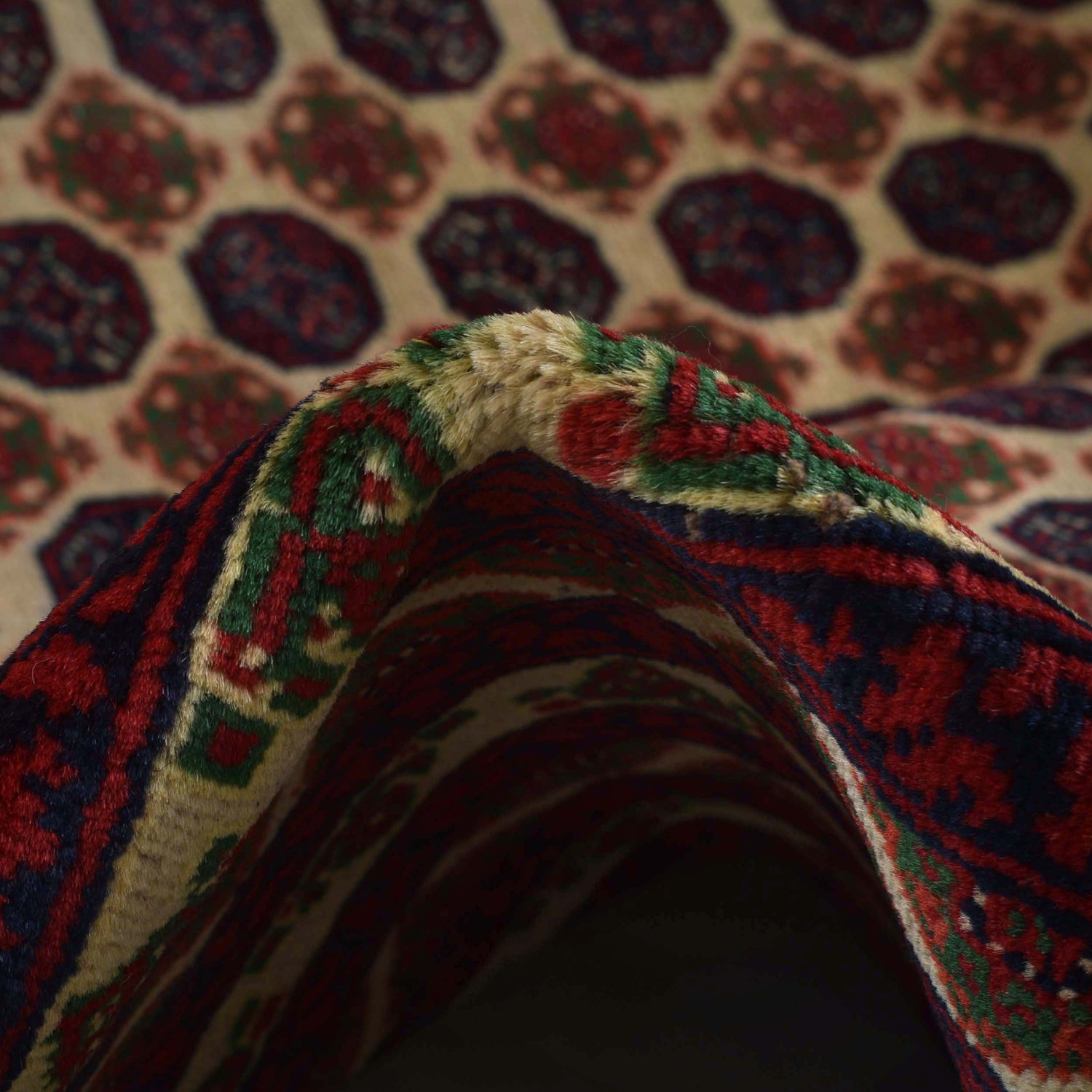 Beige Color Khoja Roshnai Area Rug 6' 5" x 9' 7" ft / 196 x 291 cm - No. 9050