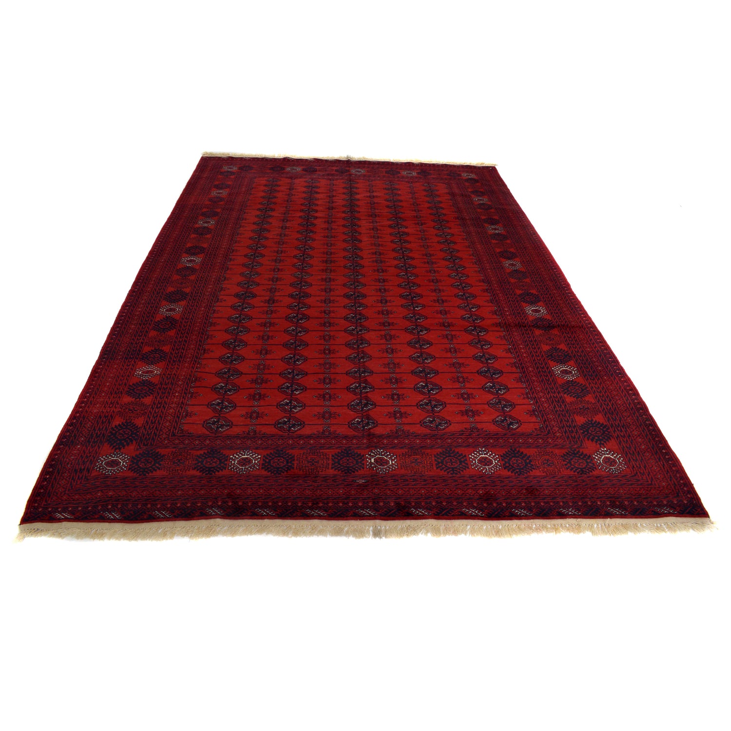 Red Bokhara Rug 6' 9" x 9' 7" ft / 206 x 292 cm - No. 9051