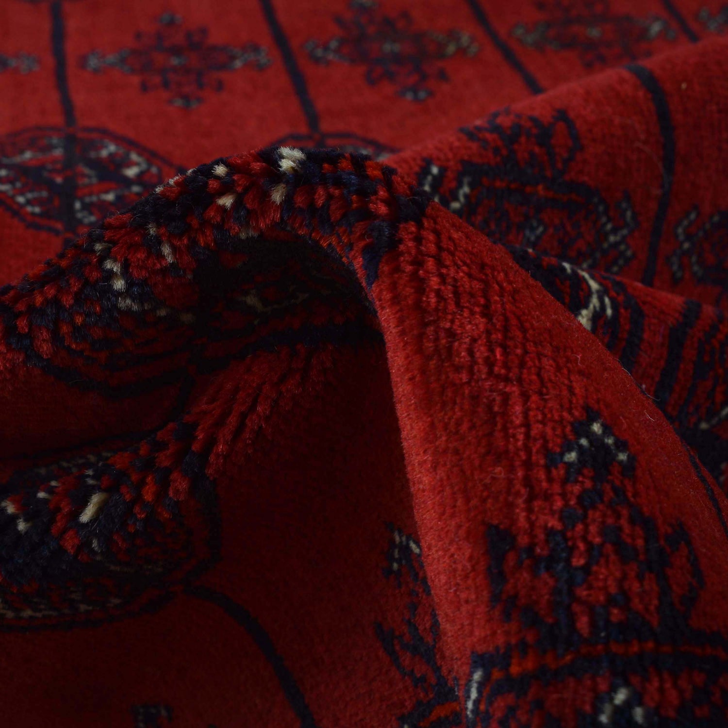 Red Bokhara Rug 6' 9" x 9' 7" ft / 206 x 292 cm - No. 9051