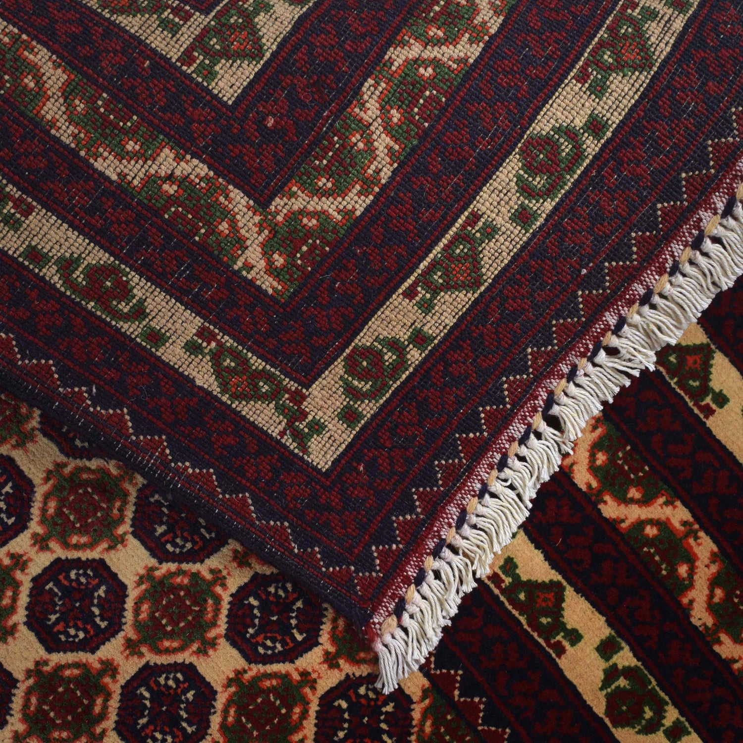 Beige Color Khoja Roshnai Area Rug 6' 5" x 9' 3" ft / 196 x 282 cm - No. 9052