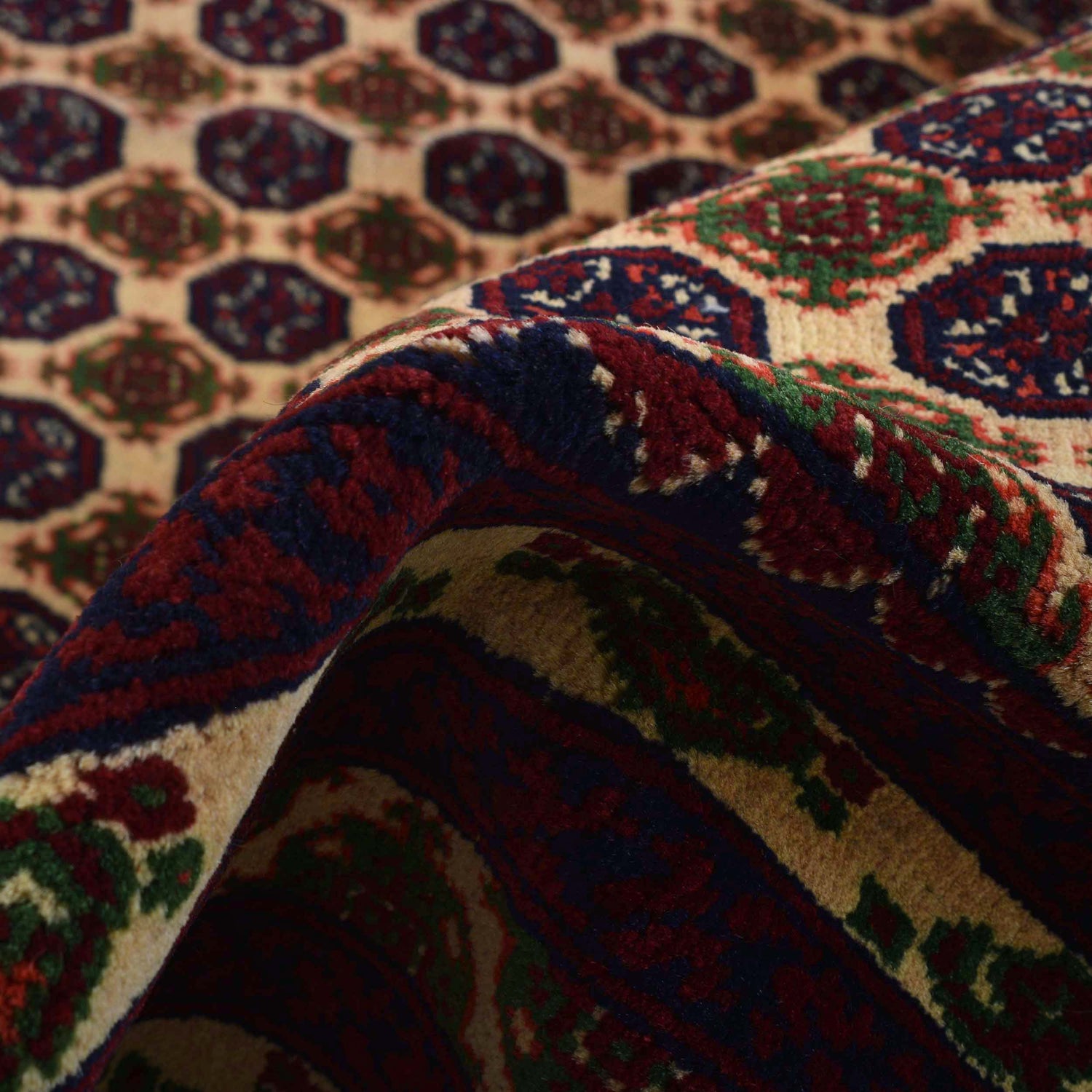 Beige Color Khoja Roshnai Area Rug 6' 5" x 9' 3" ft / 196 x 282 cm - No. 9052