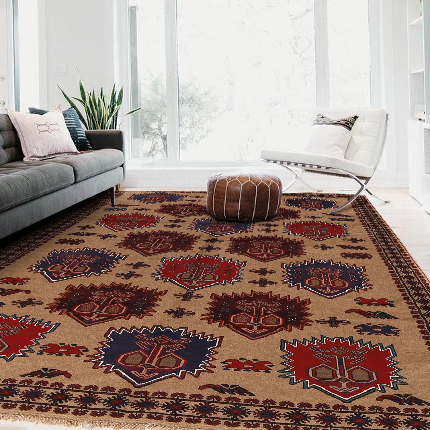 Handmade Baluchi Rug 6' 7" x 9' 1" ft / 200 x 276 cm - No. 9169