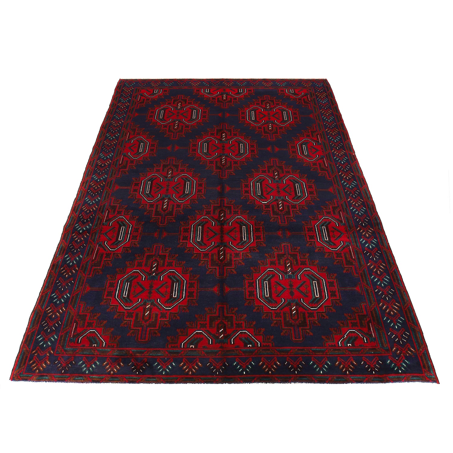 Navy Blue Color Baluchi Carpet 6' 7" x 9' 9" ft / 200 x 296 cm - No. 9171