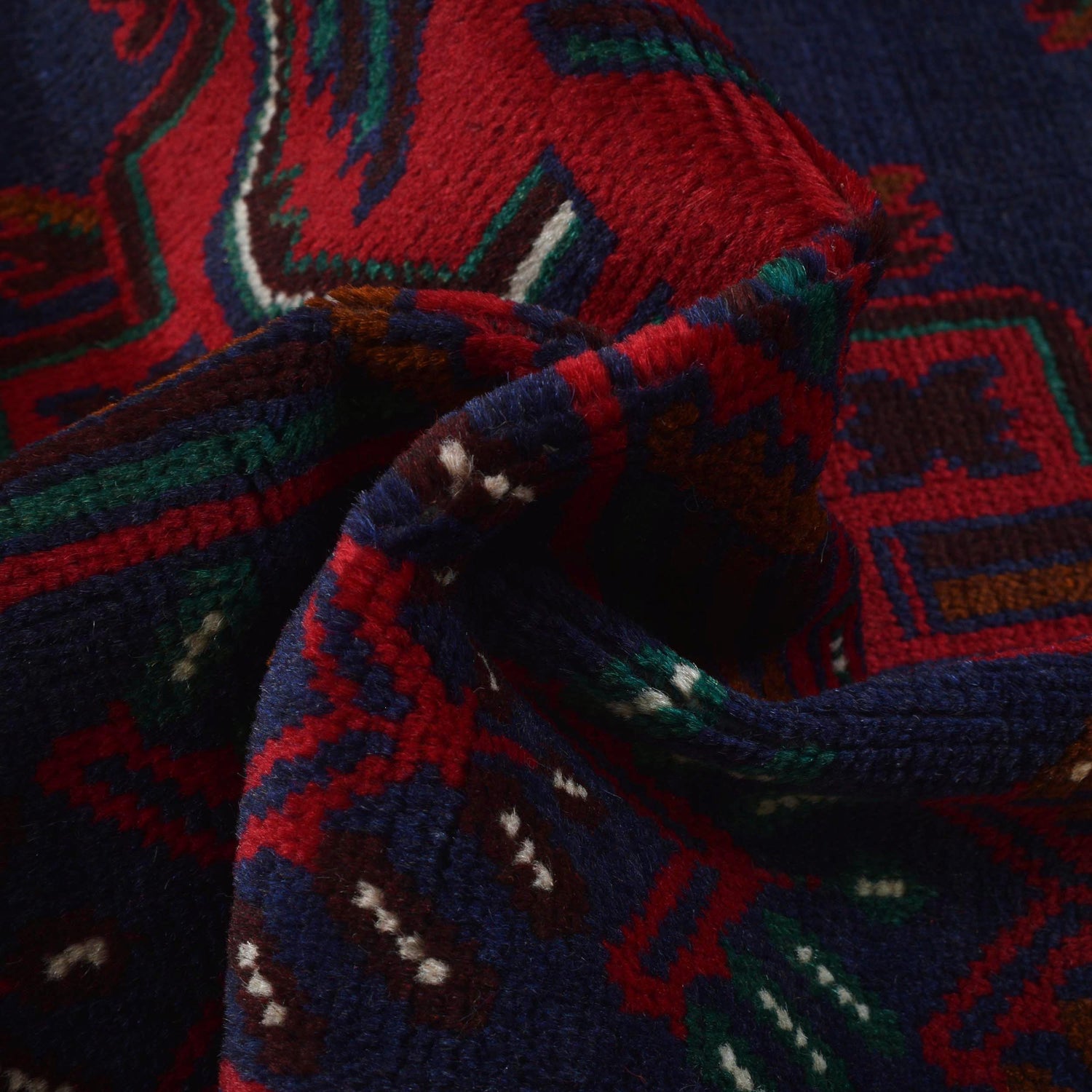 Navy Blue Color Baluchi Carpet 6' 7" x 9' 9" ft / 200 x 296 cm - No. 9171