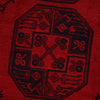 Red Afghan Filpa Area Rug - Handmade Oriental Wool Carpet 8' 8" x 11' 5" ft / 263 x 347 cm - No. 9243