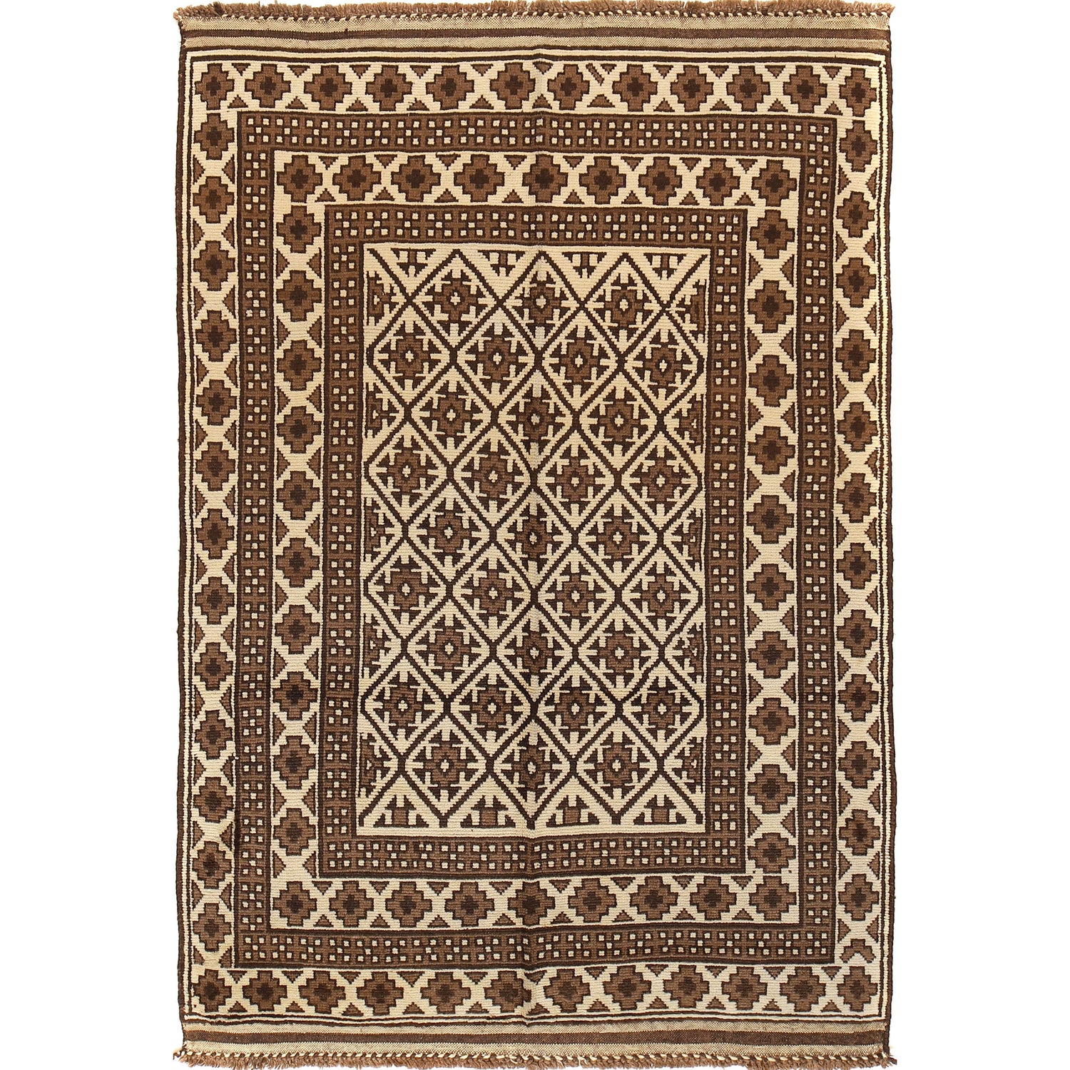 Afghan Baluchi Rug 5' 8" x 8' 7" ft / 172 x 261 cm - No. 9285
