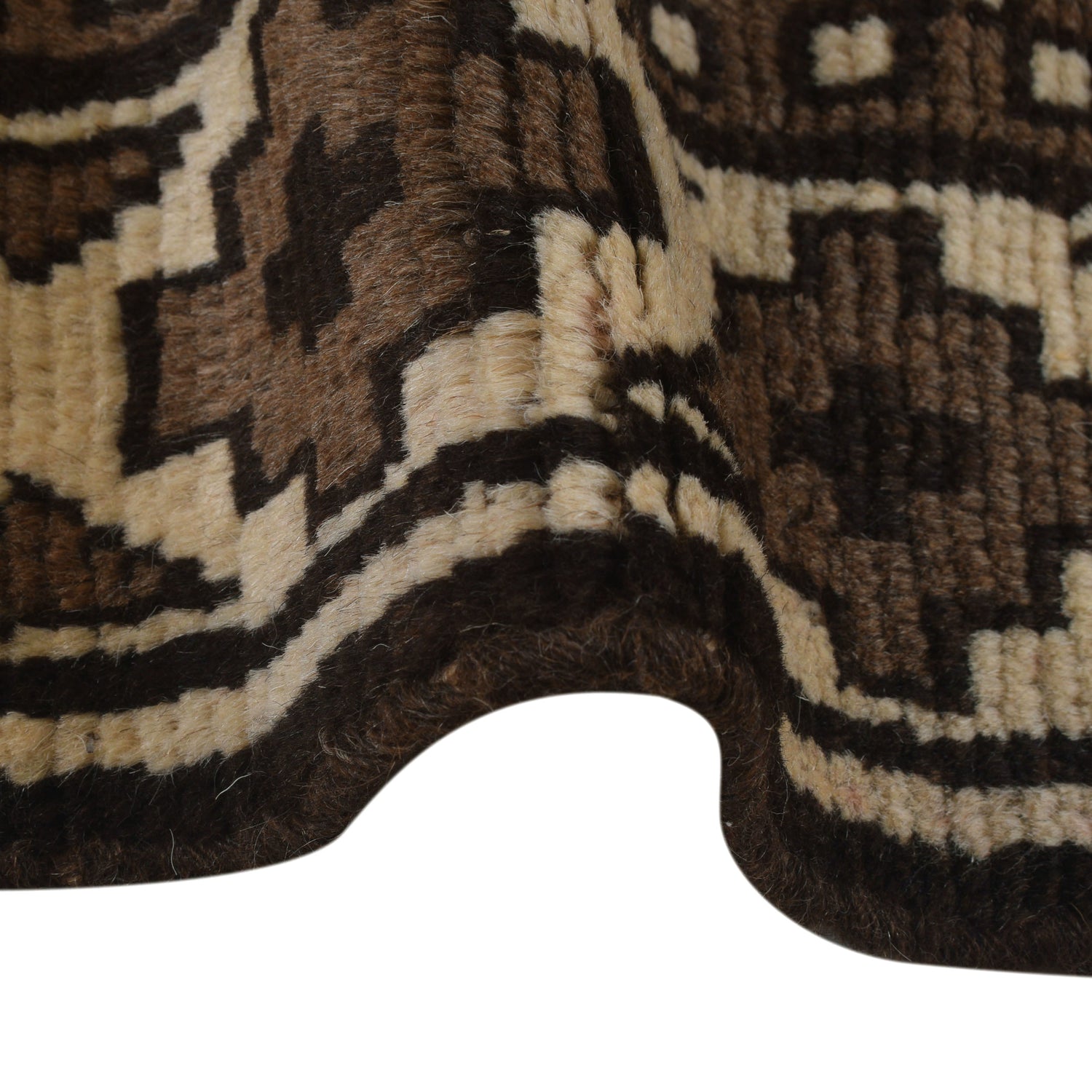 Hand Knotted White Area Rug 5' 10" x 8' 11" ft / 178 x 272 cm - No. 9286