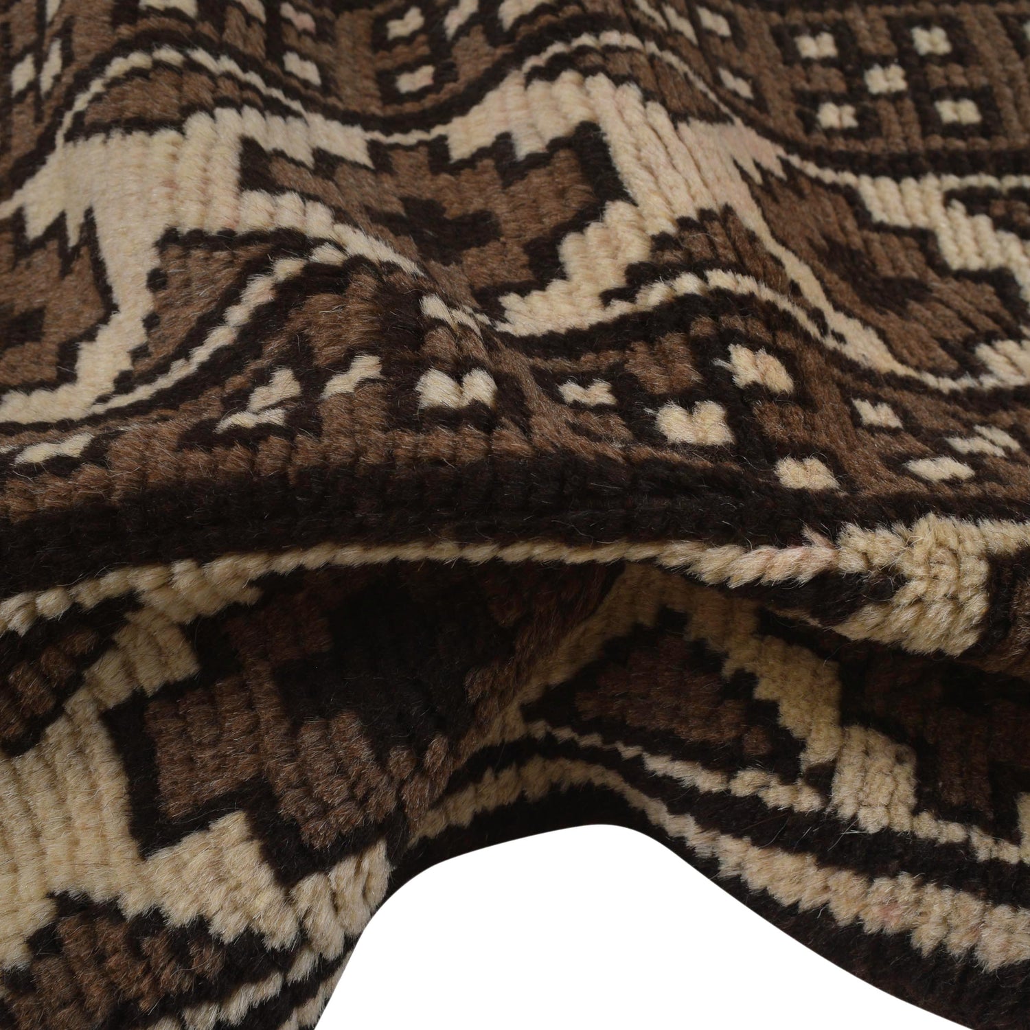 Hand Knotted White Area Rug 5' 10" x 8' 11" ft / 178 x 272 cm - No. 9286