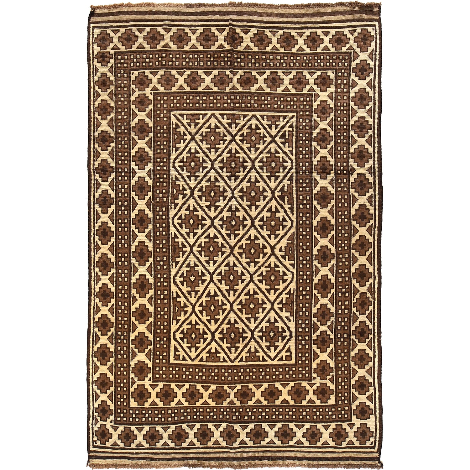 Handmade Natural Baluchi Rug 5' 7" x 8' 10" ft / 169 x 269 cm - No. 9287