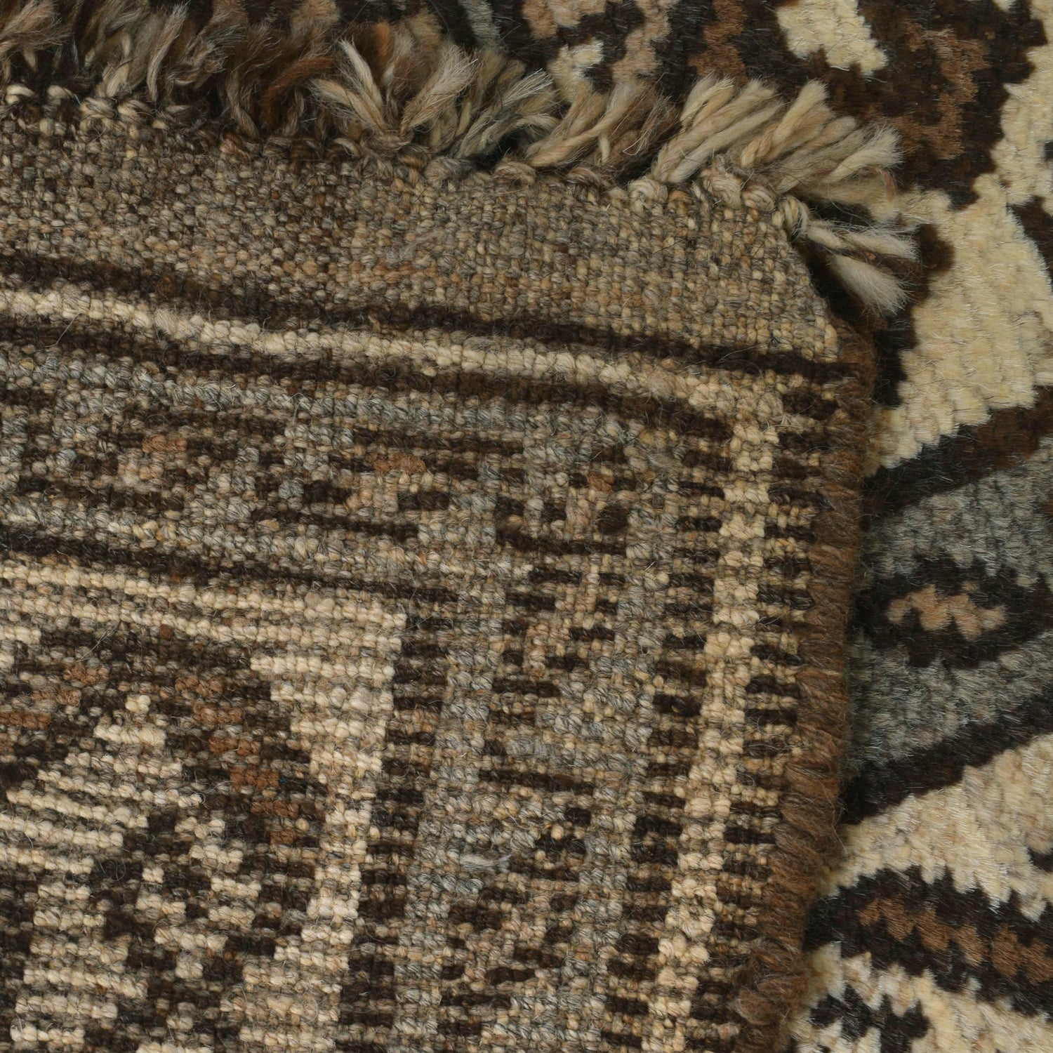 Hand Knotted White Area Rug 5' 4" x 8' 6" ft / 162 x 259 cm - No. 9291