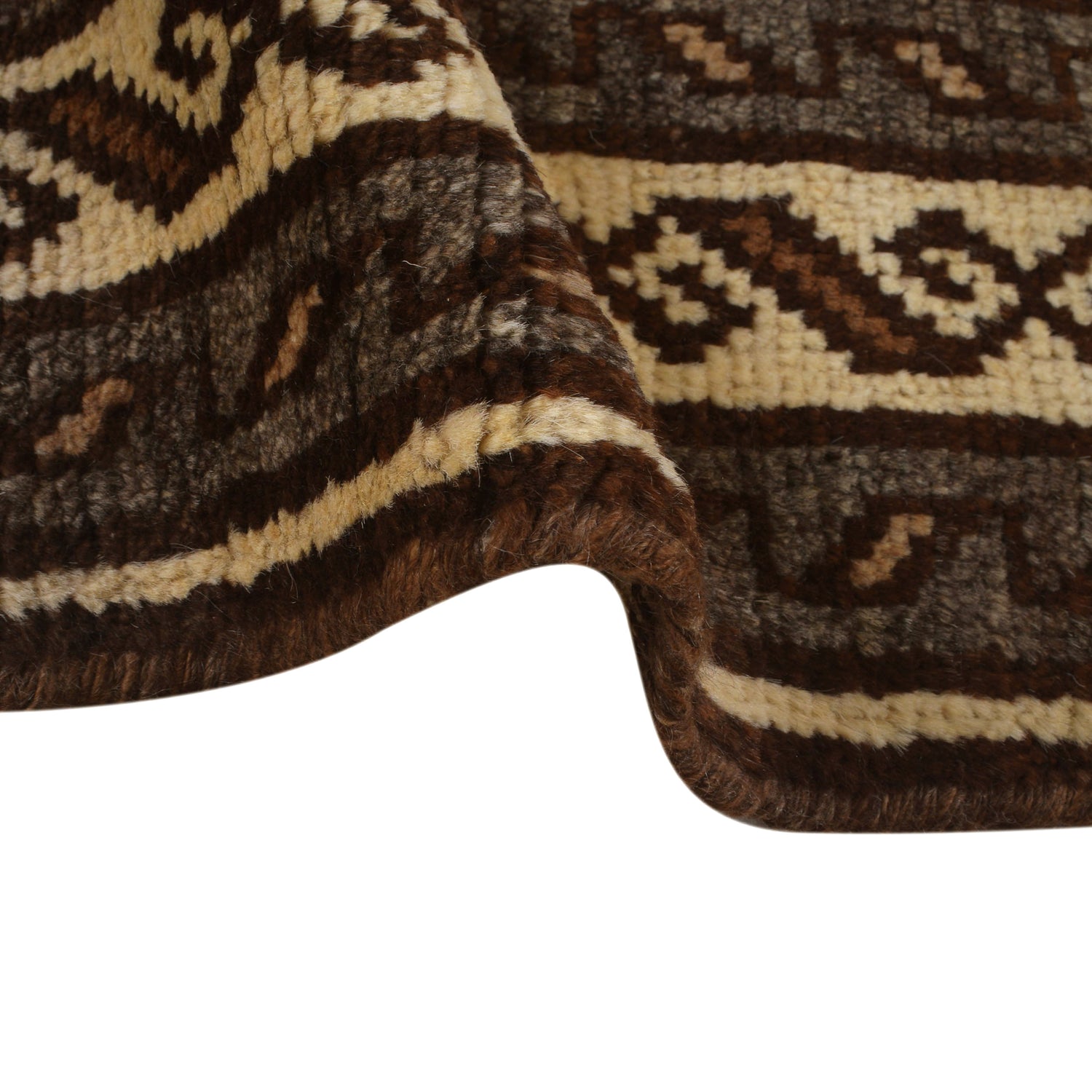 Hand Knotted White Area Rug 5' 4" x 8' 6" ft / 162 x 259 cm - No. 9291