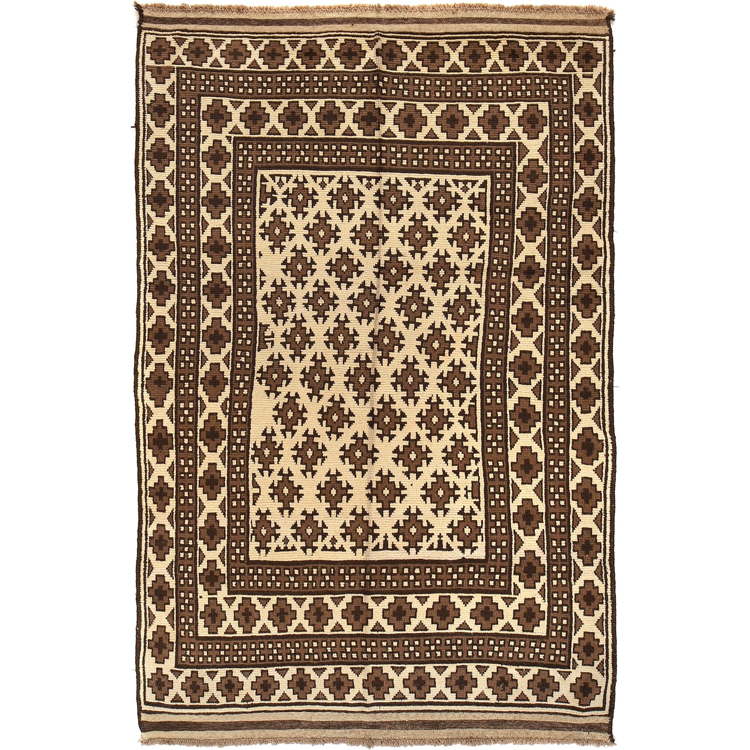 Handmade Natural Baluchi Rug 5' 8" x 9' 0" ft / 173 x 275 cm - No. 9292