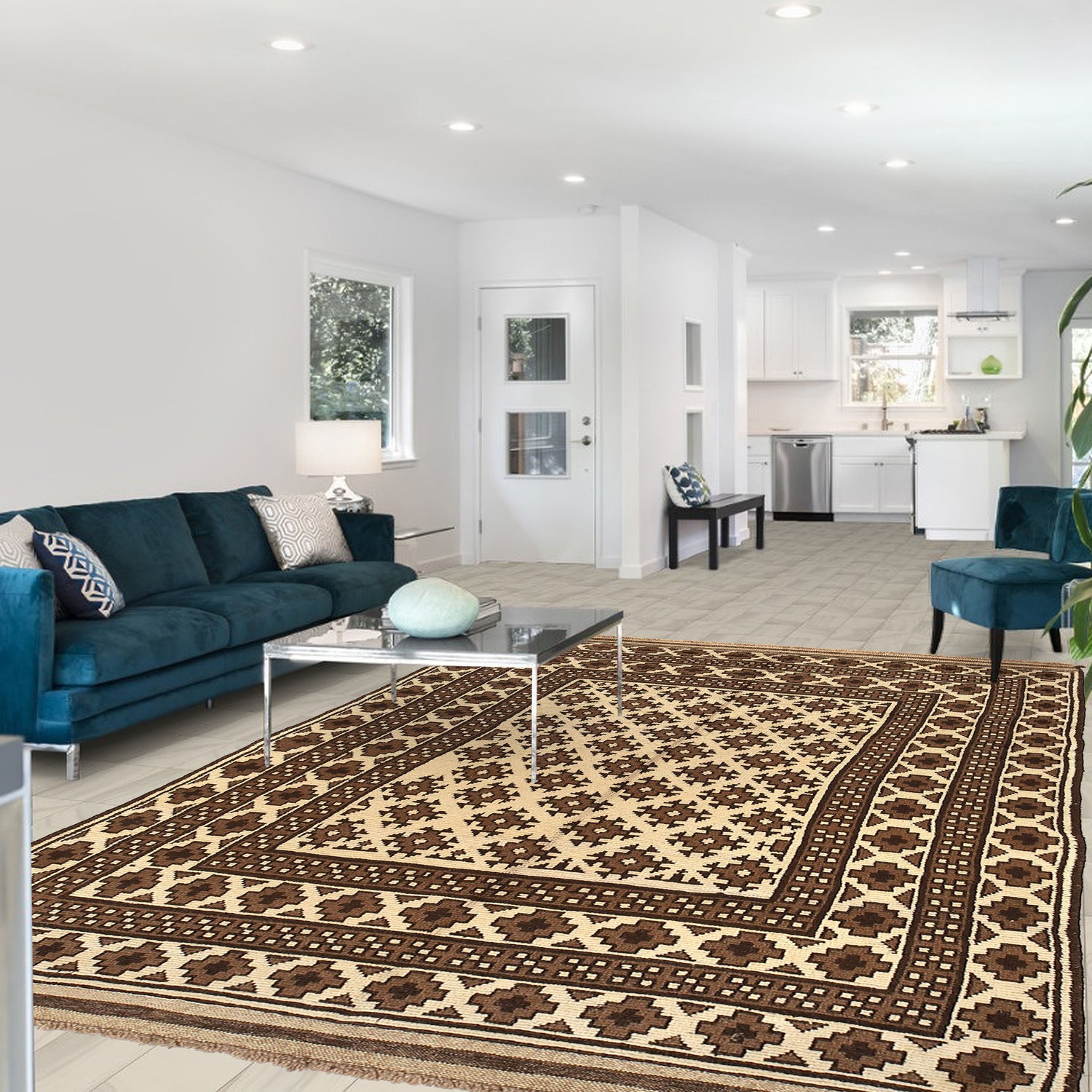 Handmade Natural Baluchi Rug 5' 8" x 9' 0" ft / 173 x 275 cm - No. 9292