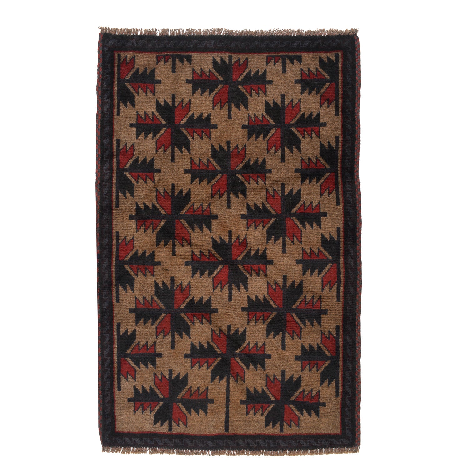 Hand Knotted Baluchi Rug 3' 0" x 4' 9" ft / 92 x 146 cm - No. B15810