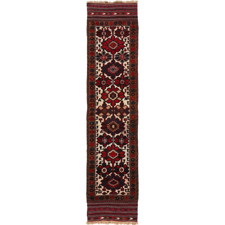 Handmade Barjista Kilim Runner Rug 2' 7" x 11' 8" ft / 80 x 355 cm - No. B18422