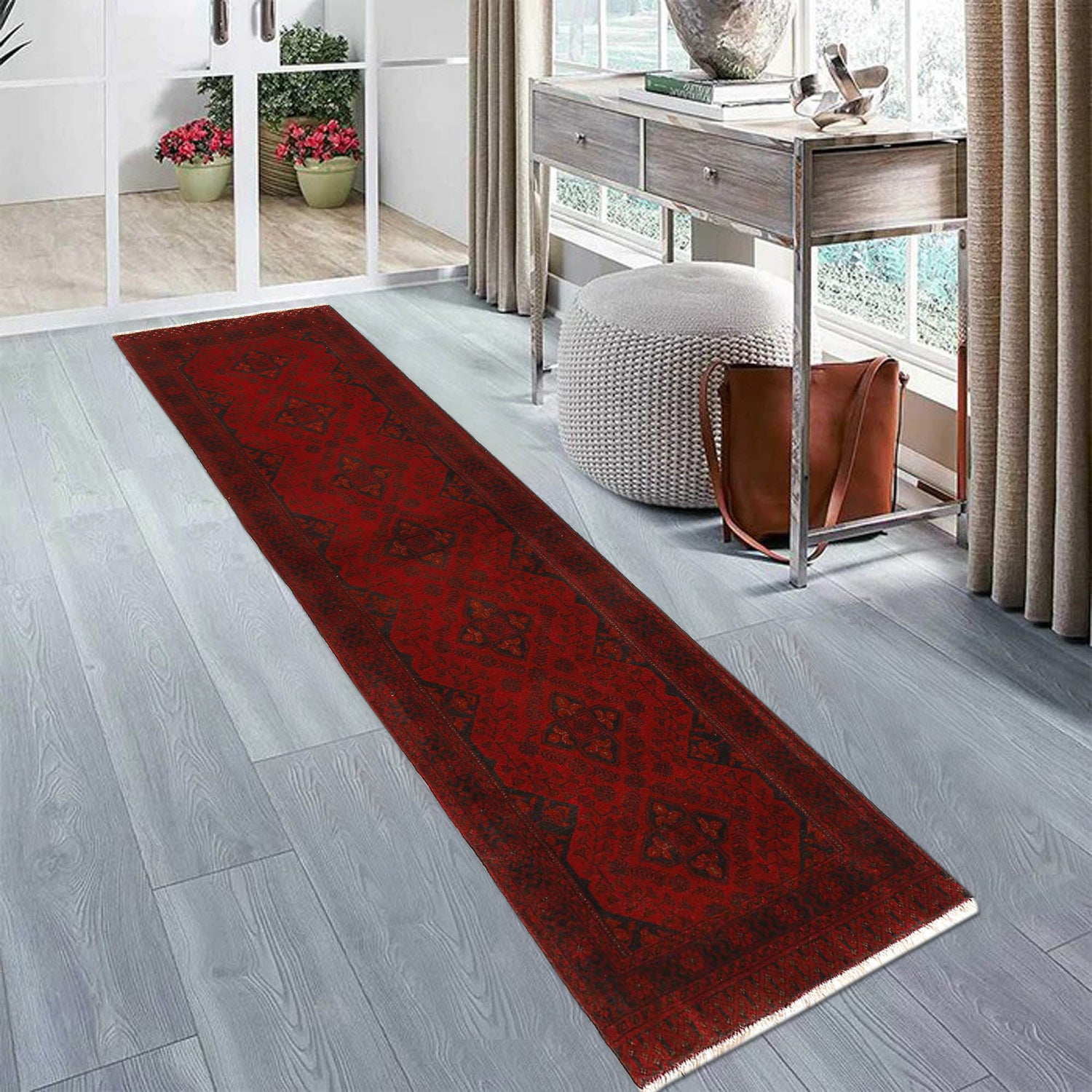 Hand knotted Khal Mohammadi Runner Carpet 2' 7" x 9' 6" ft / 80 x 290 cm - No. B19923